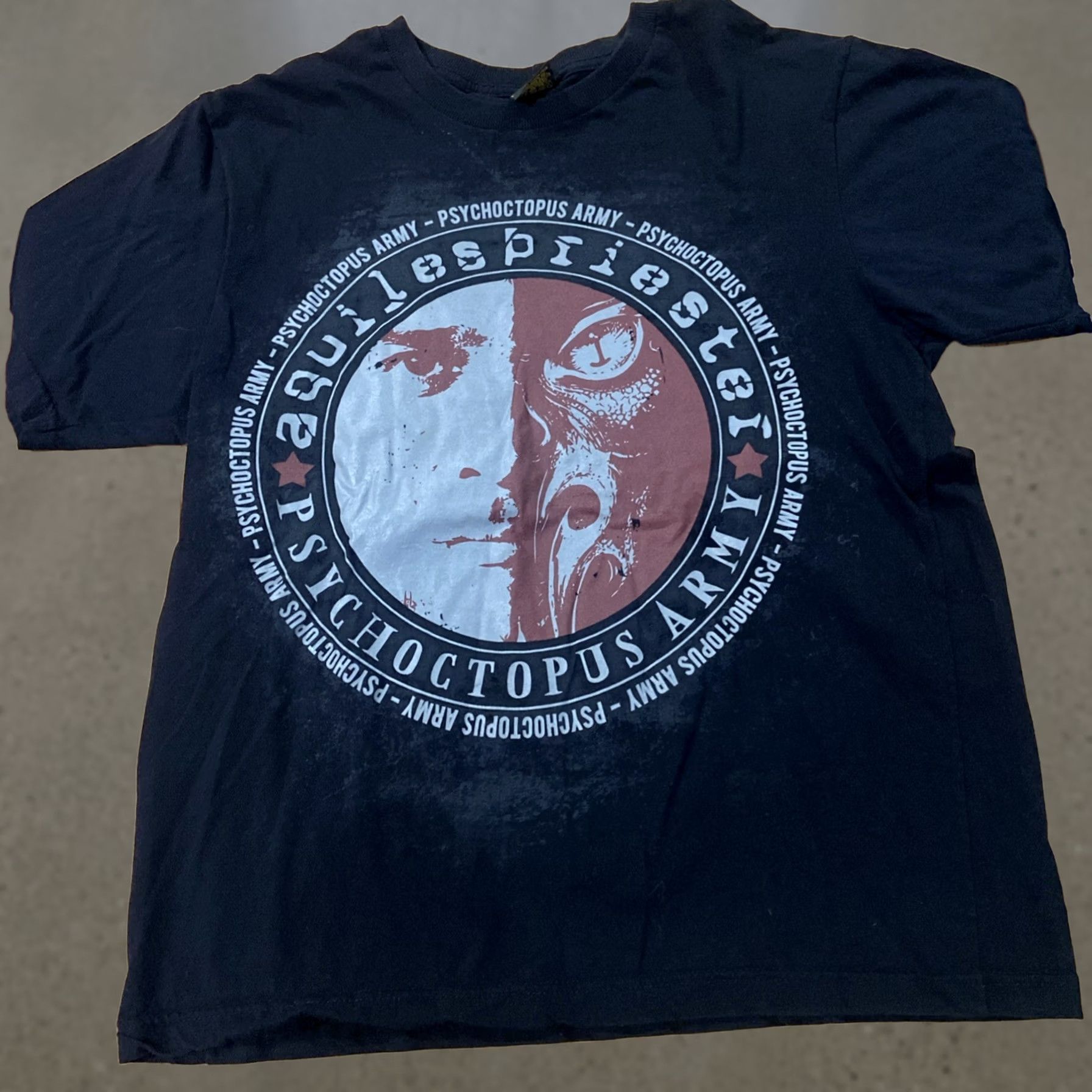 Vintage VINTAGE? No — Original title says Not Vintage. Best: Aquiles Priester/Psychoctopus Army/Hangar T-Shirt Black Medium Size US M / EU 48-50 / 2 - 1 Thumbnail