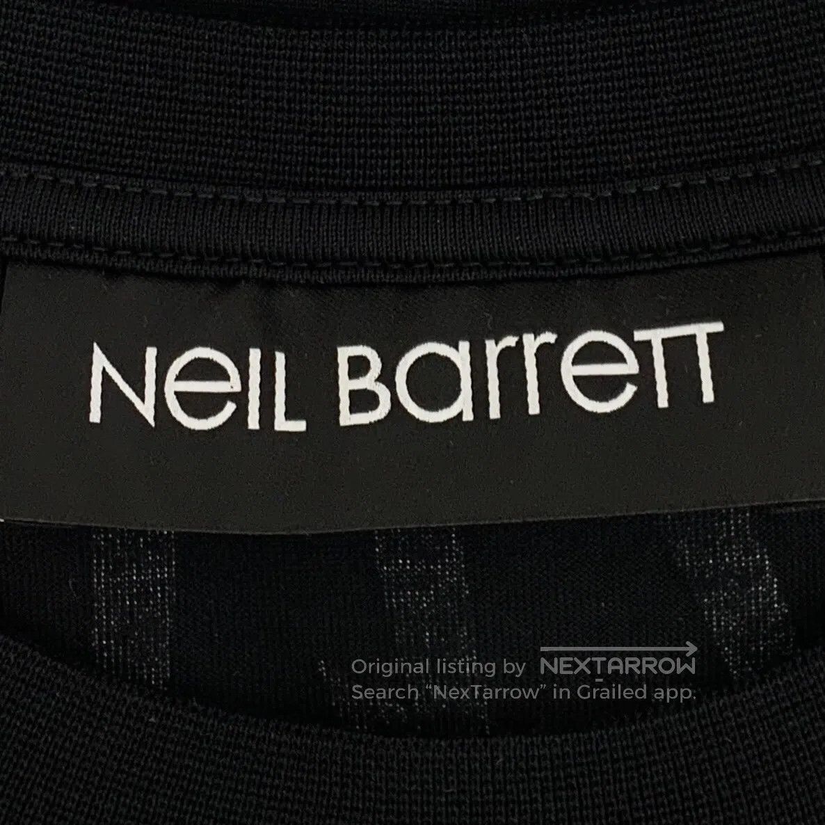 Neil Barrett Neil Barrett Black cotton round neck short-sleeved T-shirt Size US M / EU 48-50 / 2 - 6 Thumbnail