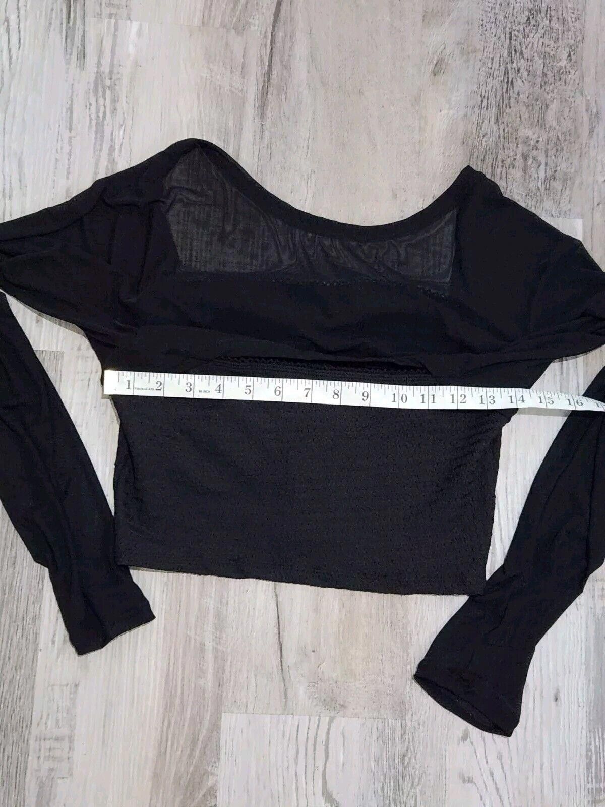 Shein Shein Crop Top Petite Large Black See Through 90s Y2k Size L / US 10 / IT 46 - 4 Thumbnail