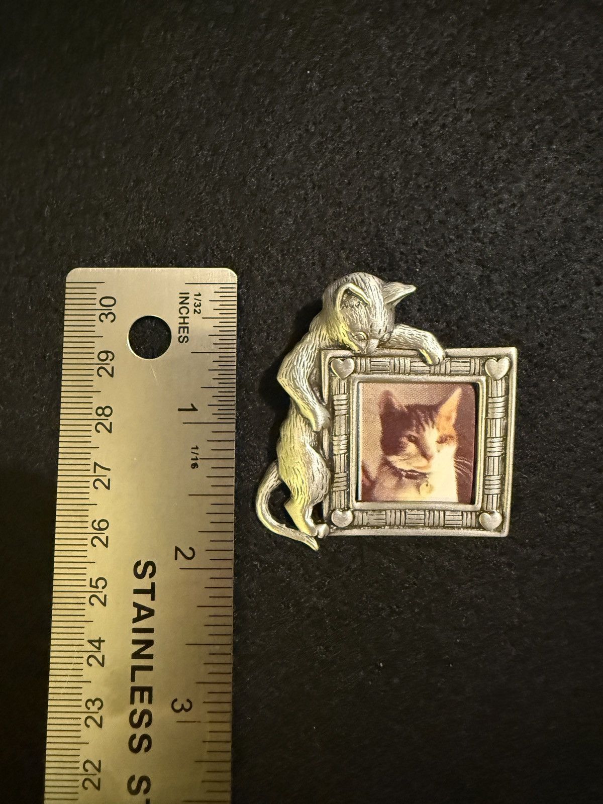 Vintage Vintage Cat Pins Mirror & InsertAPic Gold Silver Tone Brooch Size ONE SIZE - 8 Thumbnail