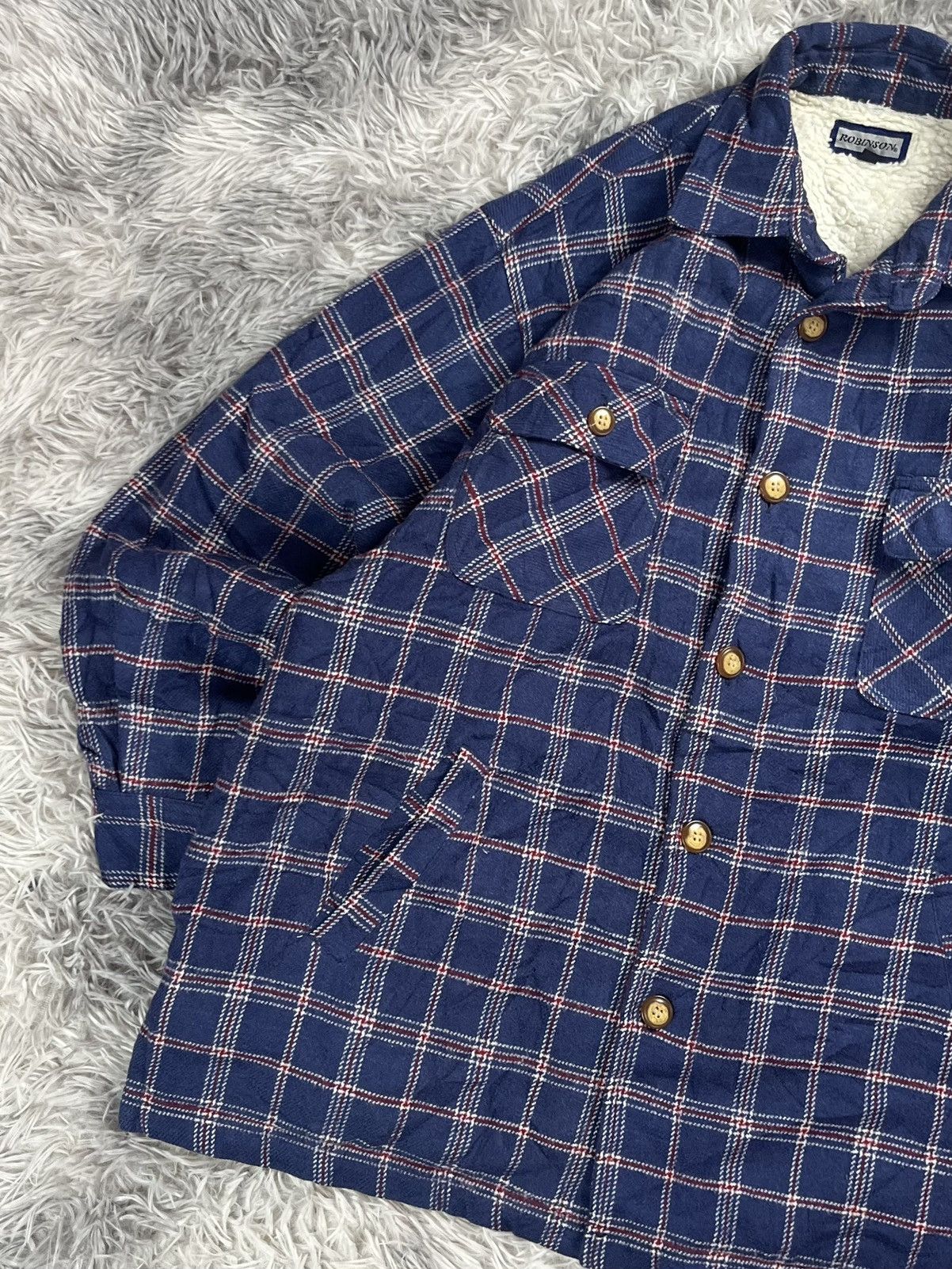Robinson Les Bains Vintage Robinson Shadow Plaid Button Up Jacket Size US L / EU 52-54 / 3 - 2 Thumbnail