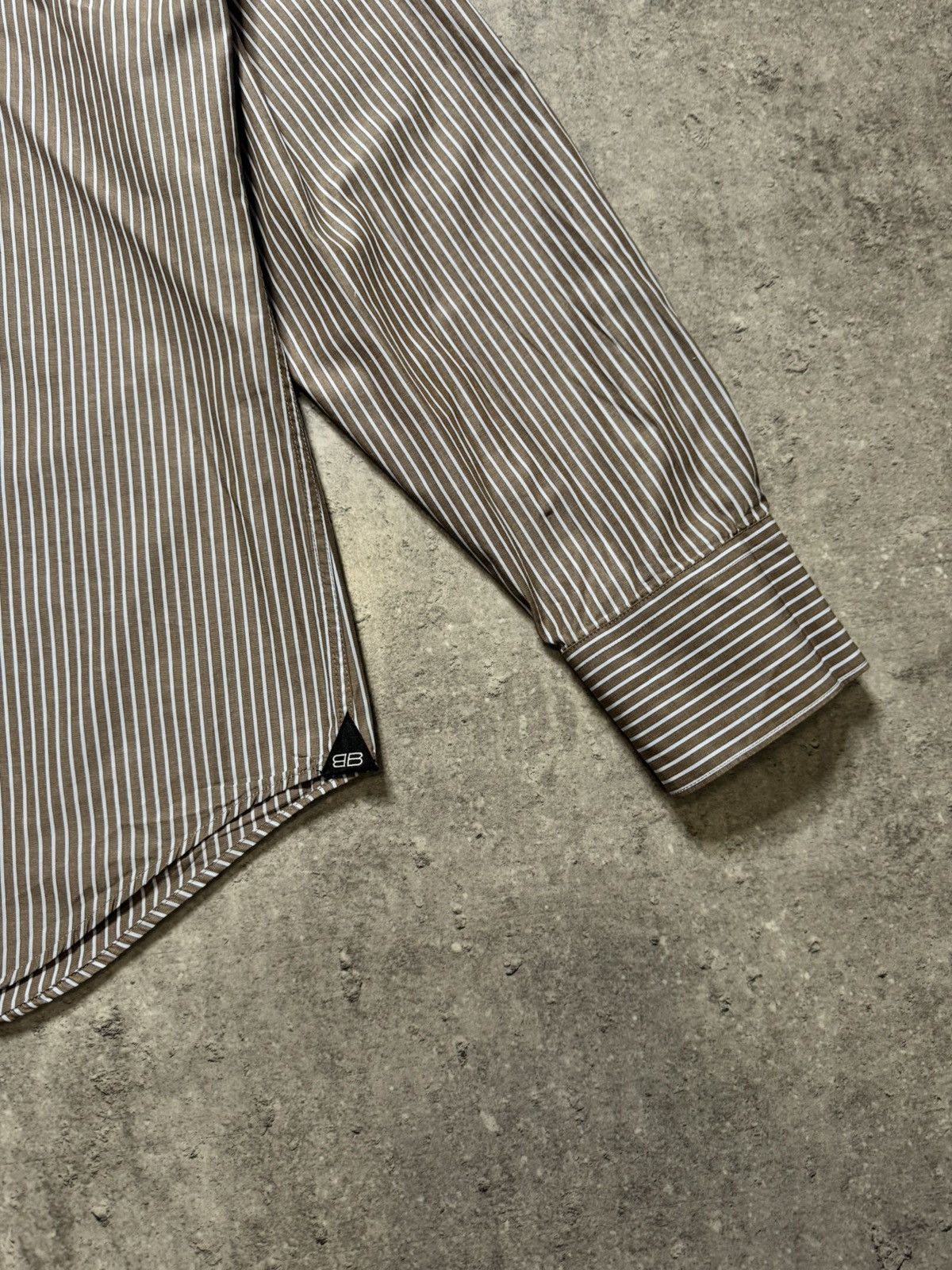 Balenciaga Vintage Balenciaga Striped Button Up Shirt Size US L / EU 52-54 / 3 - 6 Thumbnail
