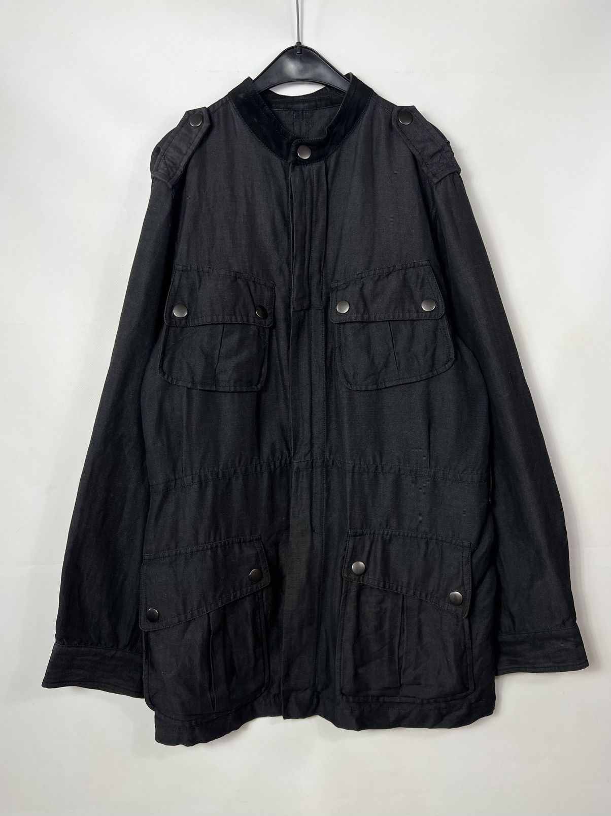 ジャケット・アウター GUCCI by Tom Ford Black Field Jacket 42 Gucci × Tom Ford Tom Ford Gucci SS02 Black Cotton Asymmetric Zip