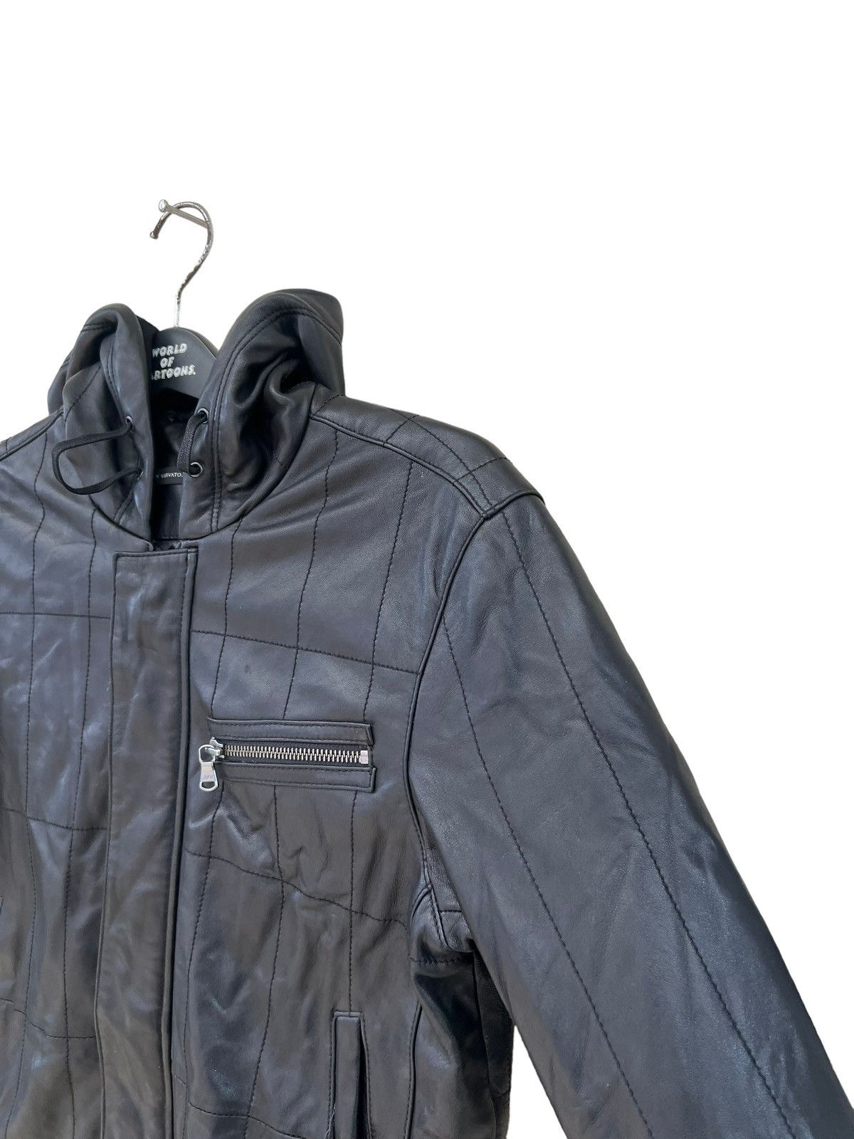 John Varvatos FA/14 John Varvatos Black Sheep Skin Leather Jacket Hoodie Size US S / EU 44-46 / 1 - 10 Thumbnail