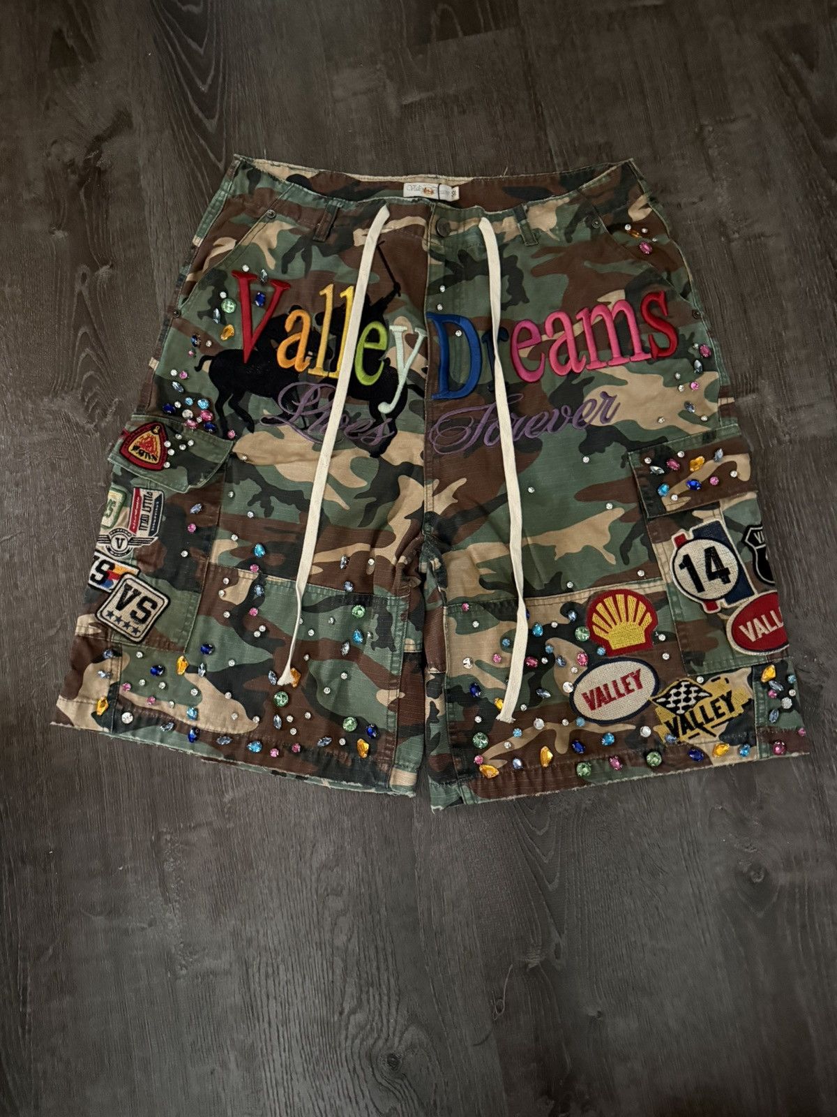 Vale Vale Forever Soulja Camo Jorts Shorts Green Valley Sports 