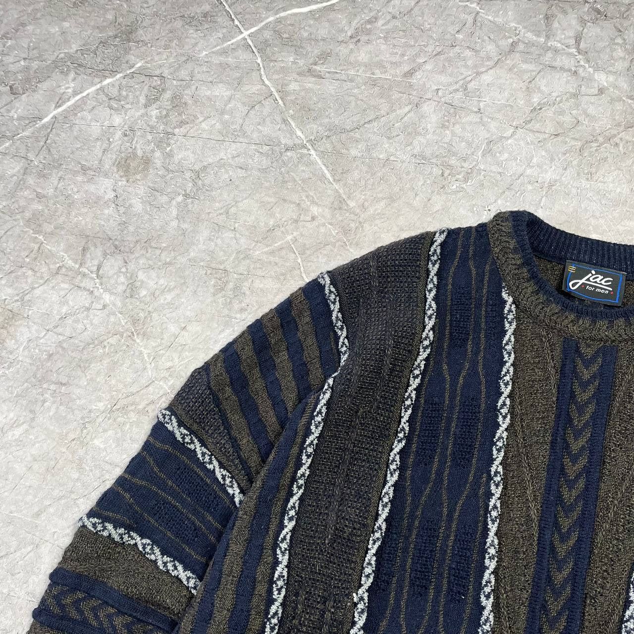 Japanese Brand Wool Knit Sweater 3D Multicolor Coogi Style Mens Size 58 Size US XL / EU 56 / 4 - 13 Thumbnail