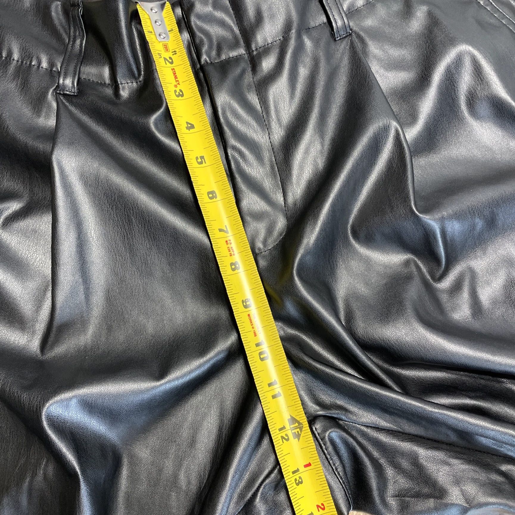 Vintage A New Day Black Faux Leather Ankle Pants Size 16 Womens Size 38" / US 16 / IT 52 - 5 Thumbnail