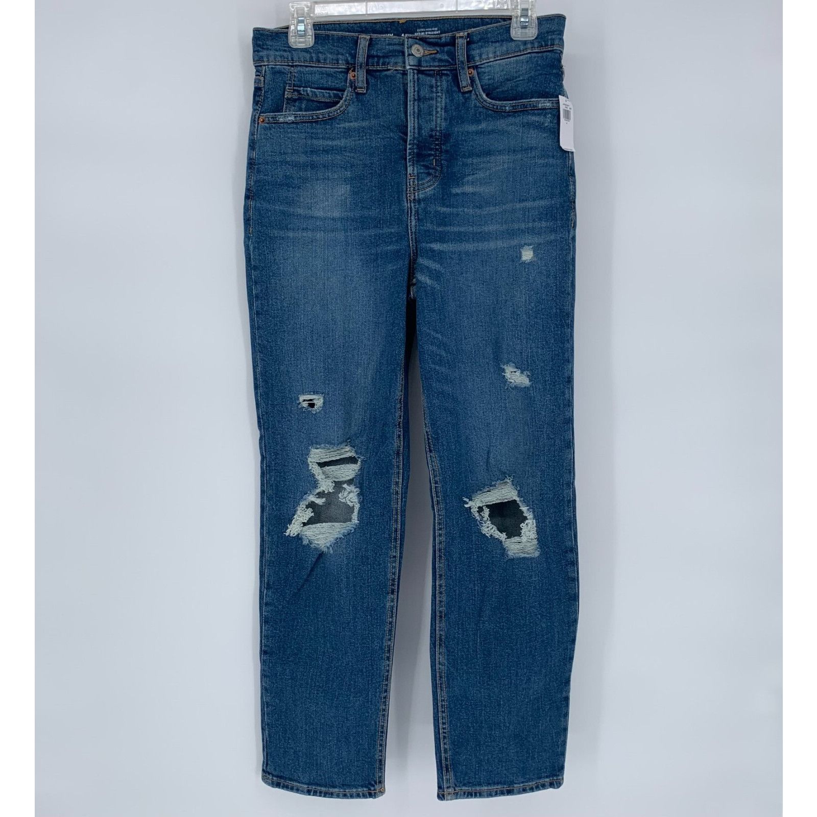 Old Navy Old Navy Saylor Jeans Women's Size 4 Straight Distressed Size 27" / US 4 / IT 40 - 1 Thumbnail