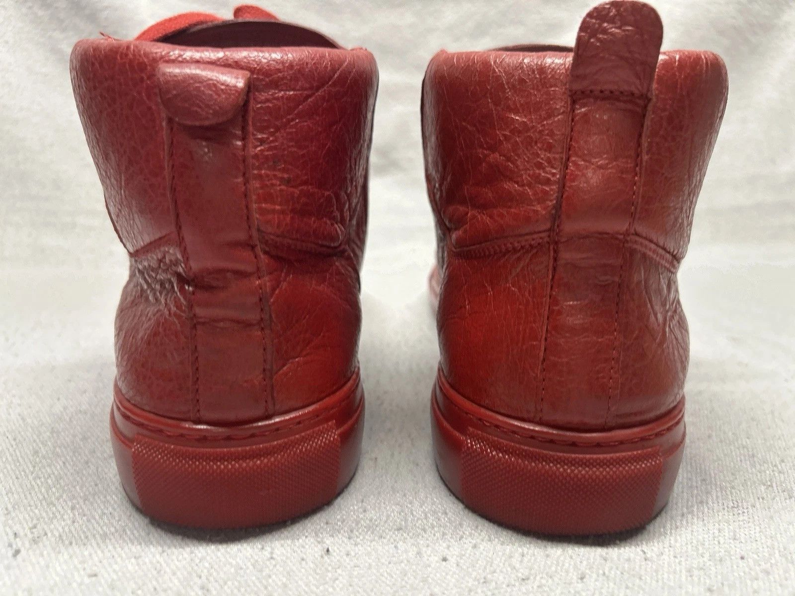 Balenciaga Balenciaga Arena Red 10 High Tops Leather Sneakers Size US 10 / EU 43 - 2 Thumbnail
