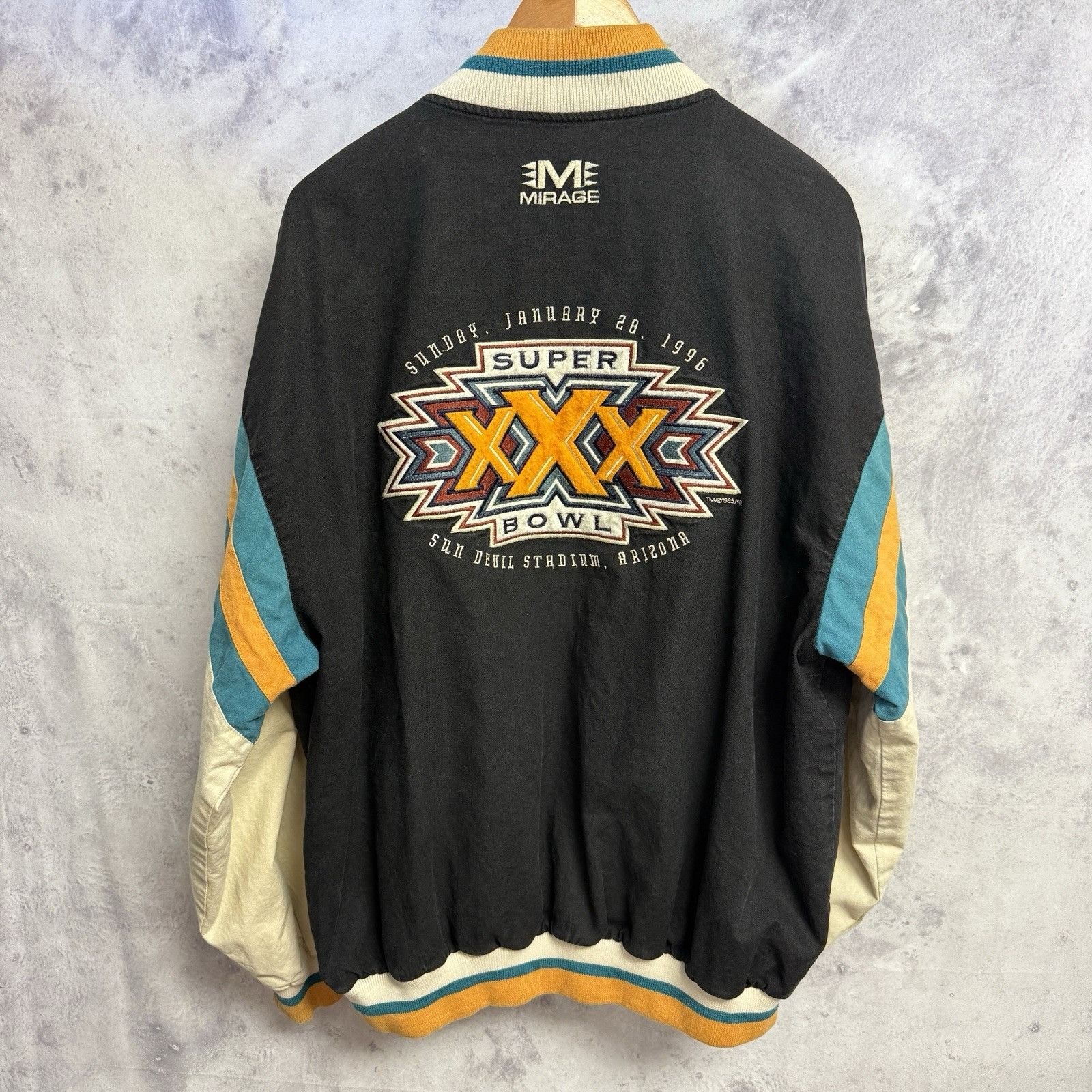 Mirage Vintage Superbowl XXX Reversible Jacket Mens 2XL 1996 90s Size US XXL / EU 58 / 5 - 1 Thumbnail