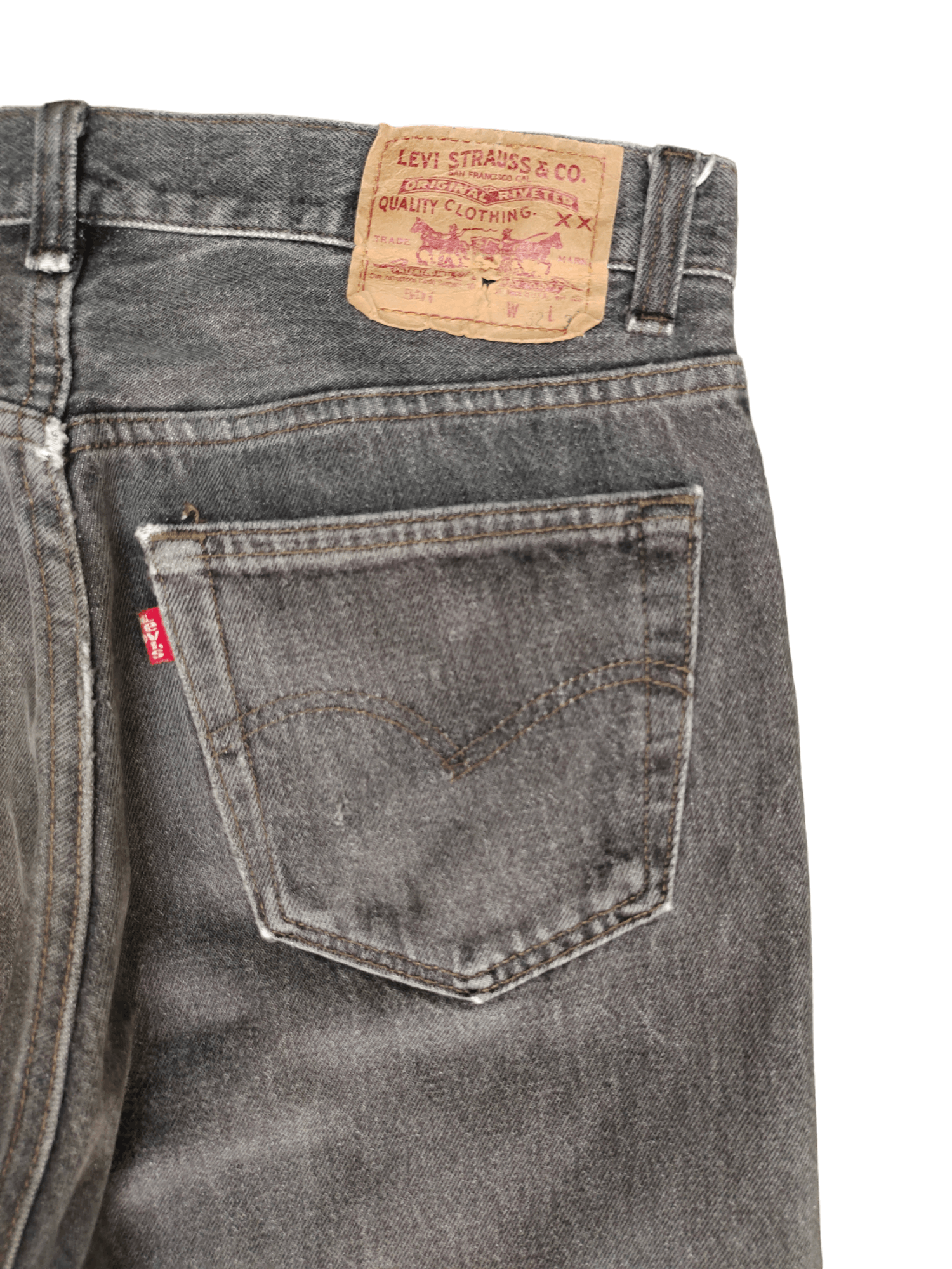 Vintage 90s Levis 501 Black Faded Made In Usa Denim Jeans