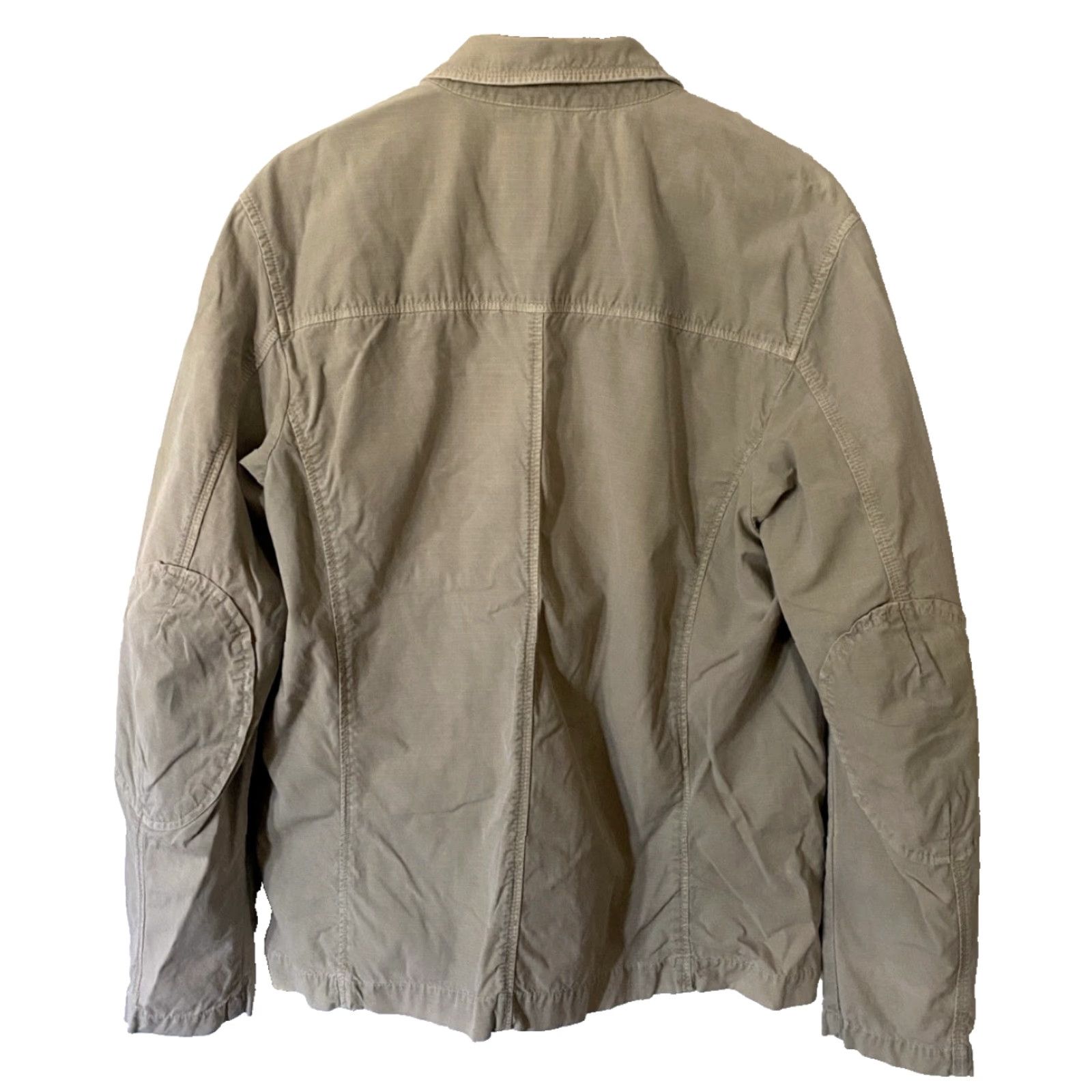 Aeronautica Militare VINTAGE Aeronautica Militare Jacket Mens Canvas Blazer Size 54 Beige Military style with Pockets Elbow Patch 54 Mens Jacket Size 54R - 2 Thumbnail