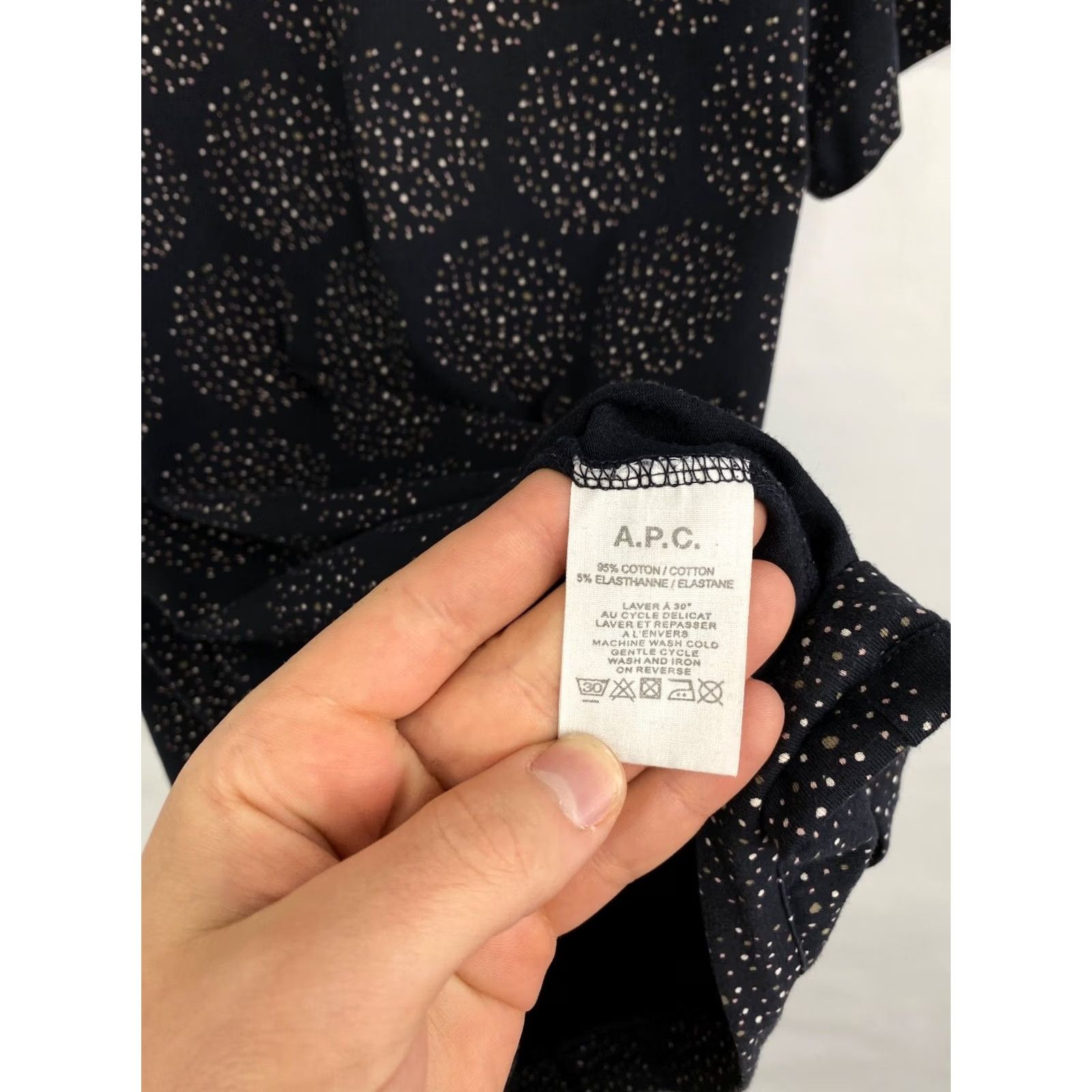 A.P.C. VINTAGE A. P. C. T-Shirt M/L Black Men Shirt Mens Size US L / EU 52-54 / 3 - 5 Thumbnail