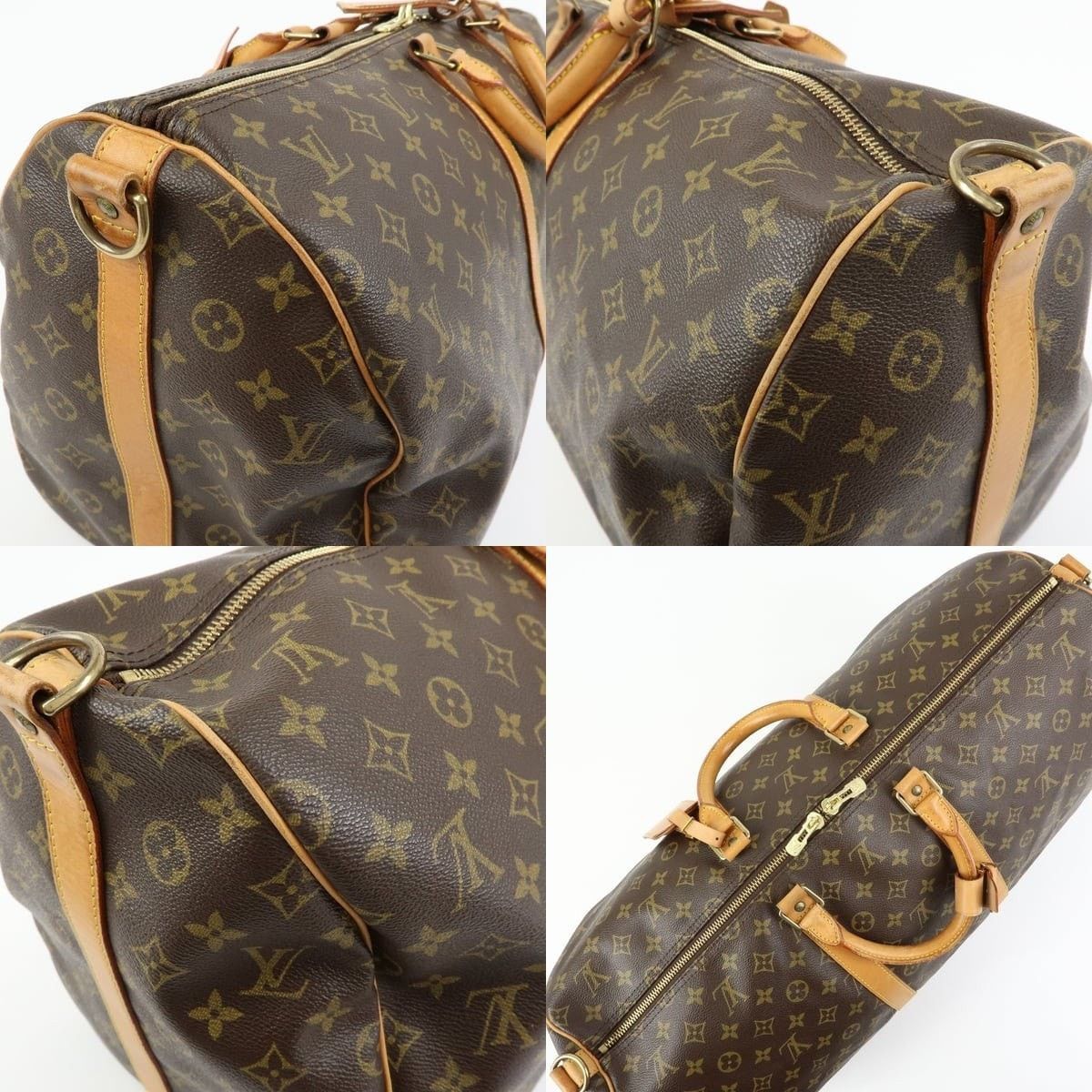 Louis Vuitton Louis Vuitton Monogram Keepall Bandouliere 55 Duffle Bag Size ONE SIZE - 6 Thumbnail