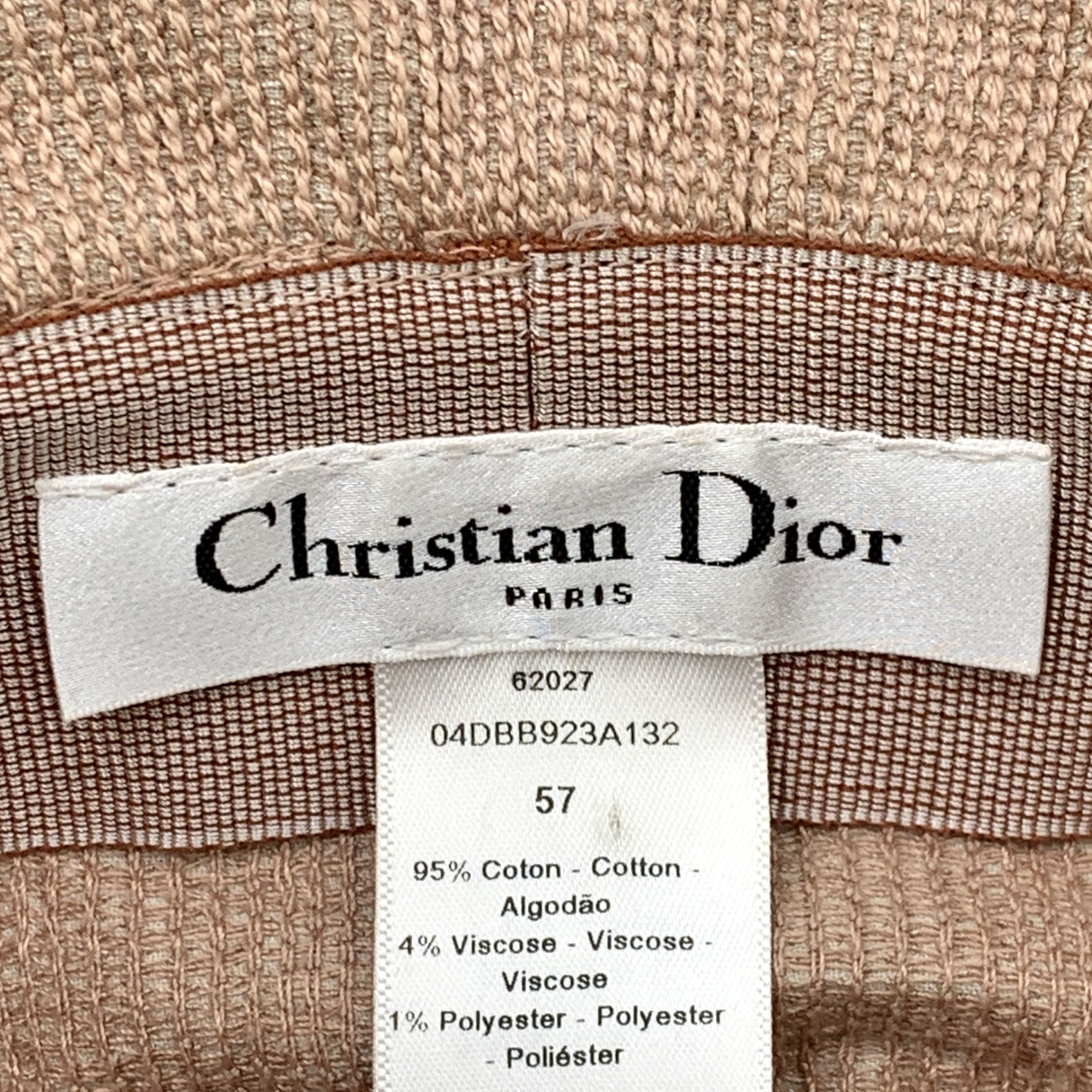 Dior Christian Dior Hat – Brown Logo Bucket Hat (Size 61cm) Size ONE SIZE - 2 Thumbnail