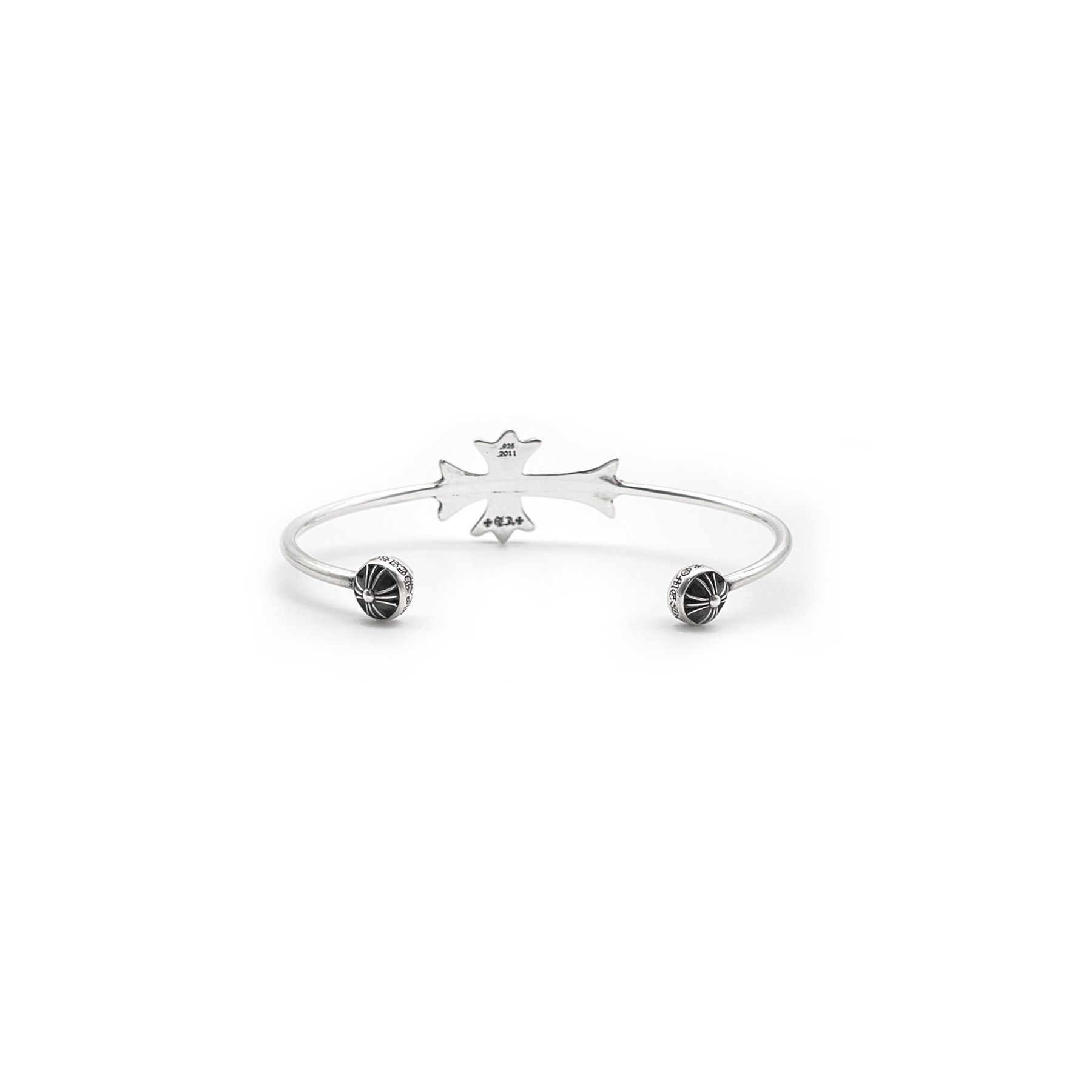 Chrome Hearts Chrome Hearts Silver Diamonds Tiny Cross Cuff Bangle Size ONE SIZE - 3 Thumbnail