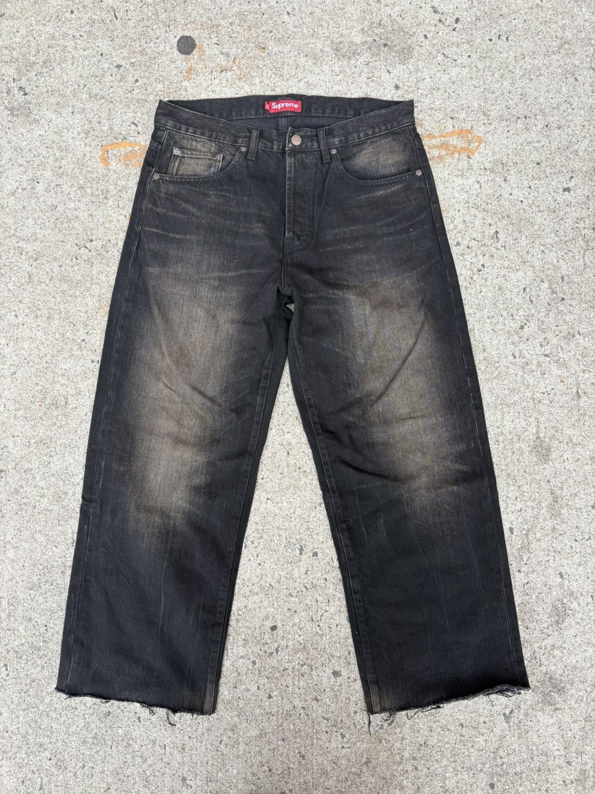 パンツ supreme flocked loose fit jean 32 Supreme Flocked Loose Fit Jean Black 32 Supreme Shibori Loose Fit