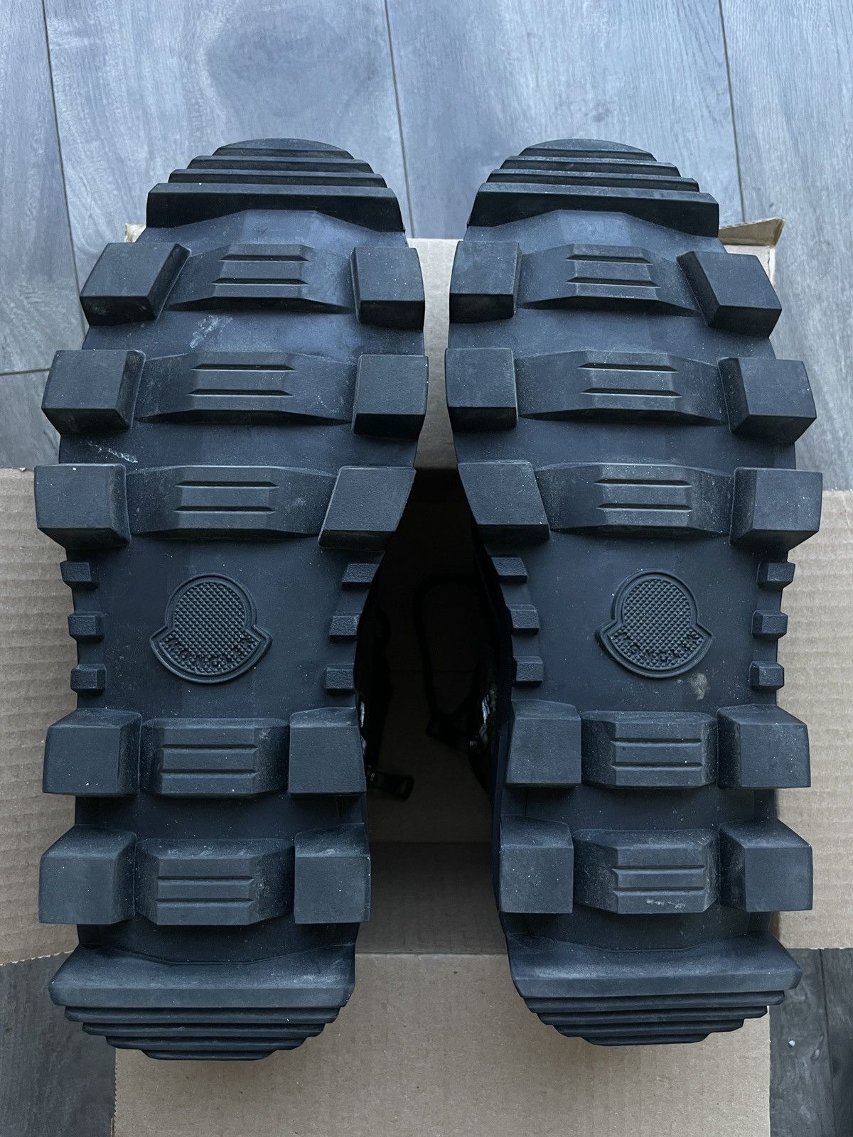 Designer × Moncler Moncler 10US Konture Leather Cordura Combat Ankle Boots Size US 10 / EU 43 - 11 Thumbnail