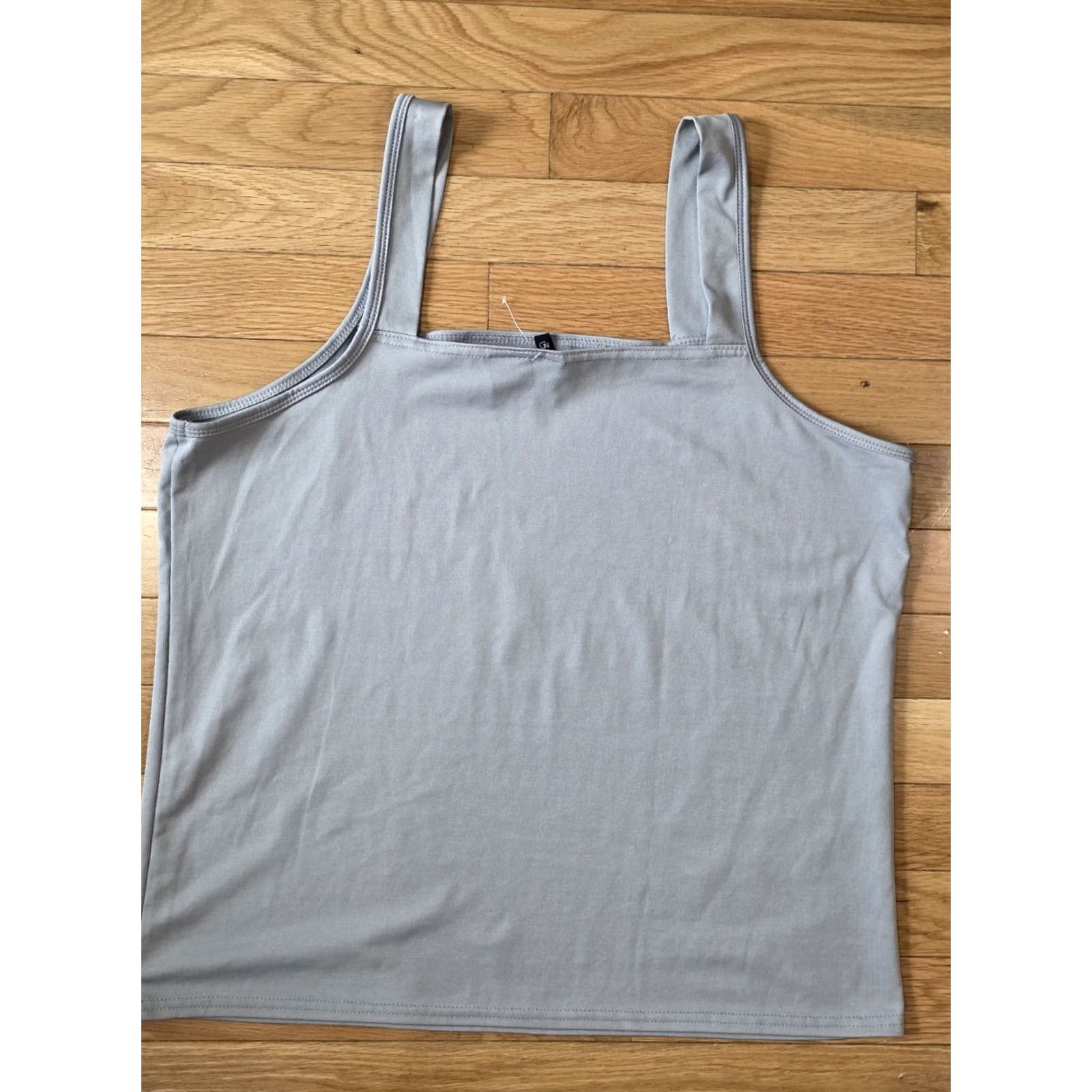 Vintage New Directions Activewear Tank Gray Stretch Women's XL Tank Vest Ruffle Regular Size XX Large? Size ONE SIZE - 5 Thumbnail