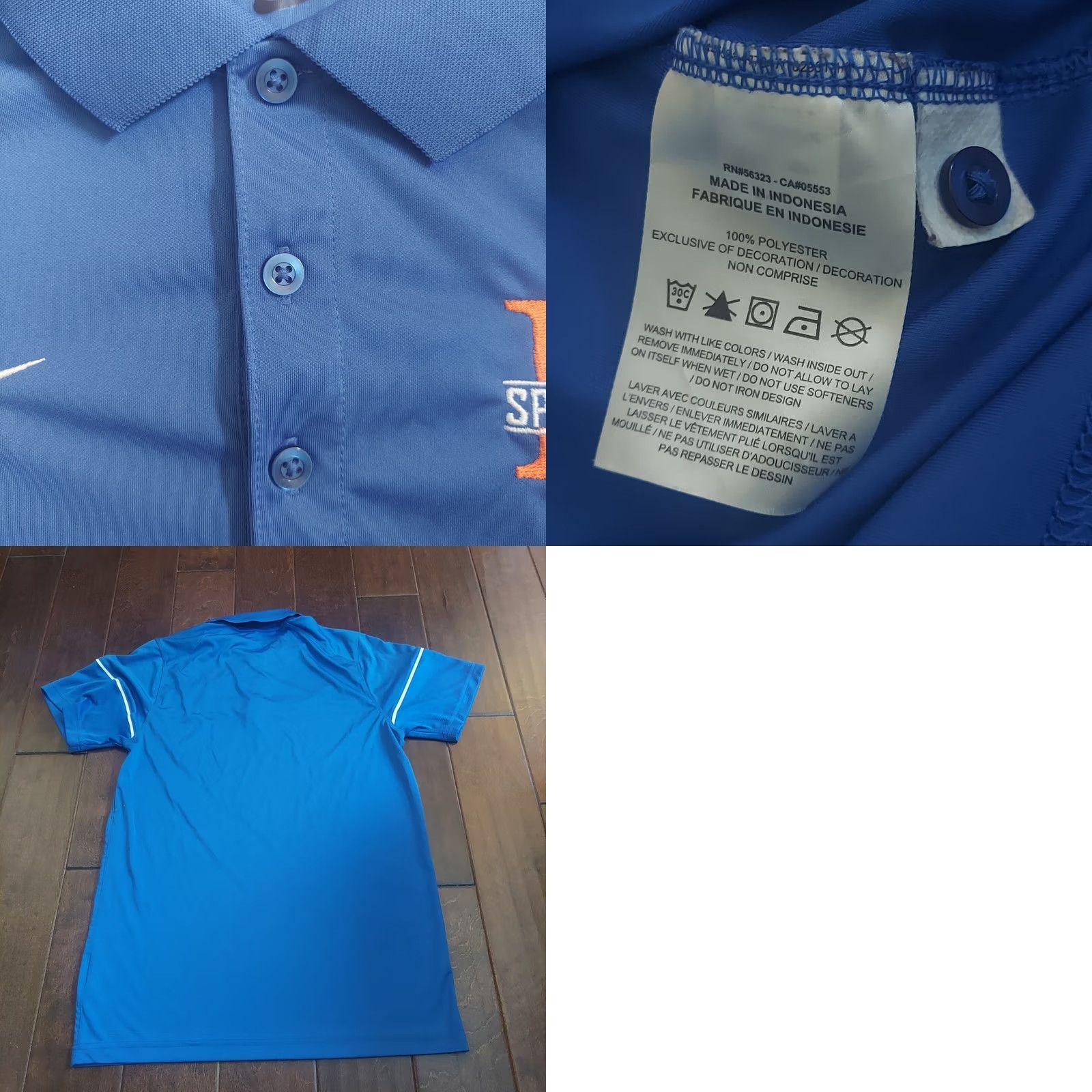 Nike Nike Dri-Fit Blue Short Sleeve Polo Shirt Mens M Sports Logo 100% Polyester” Size US M / EU 48-50 / 2 - 10 Thumbnail