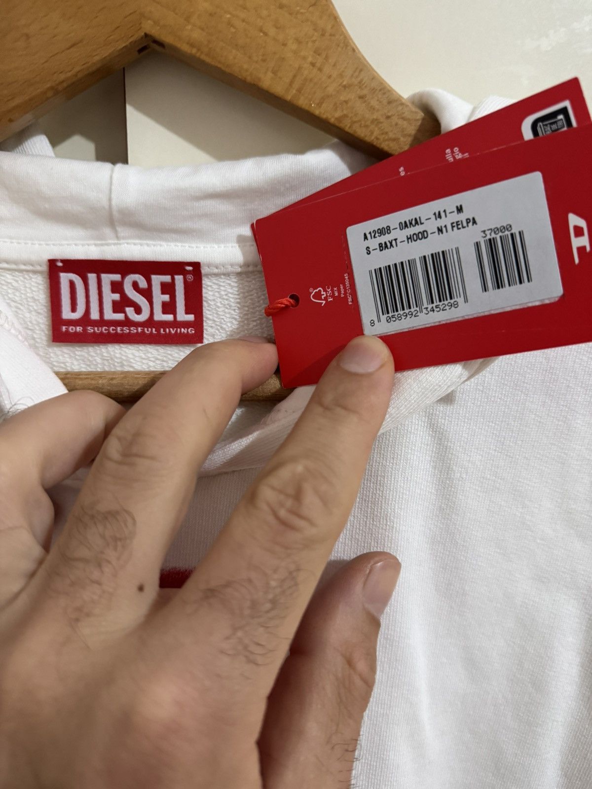 Diesel Diesel Airbrush Hoodie –Size M –Brand New with Tag & Receipt Size US M / EU 48-50 / 2 - 6 Thumbnail
