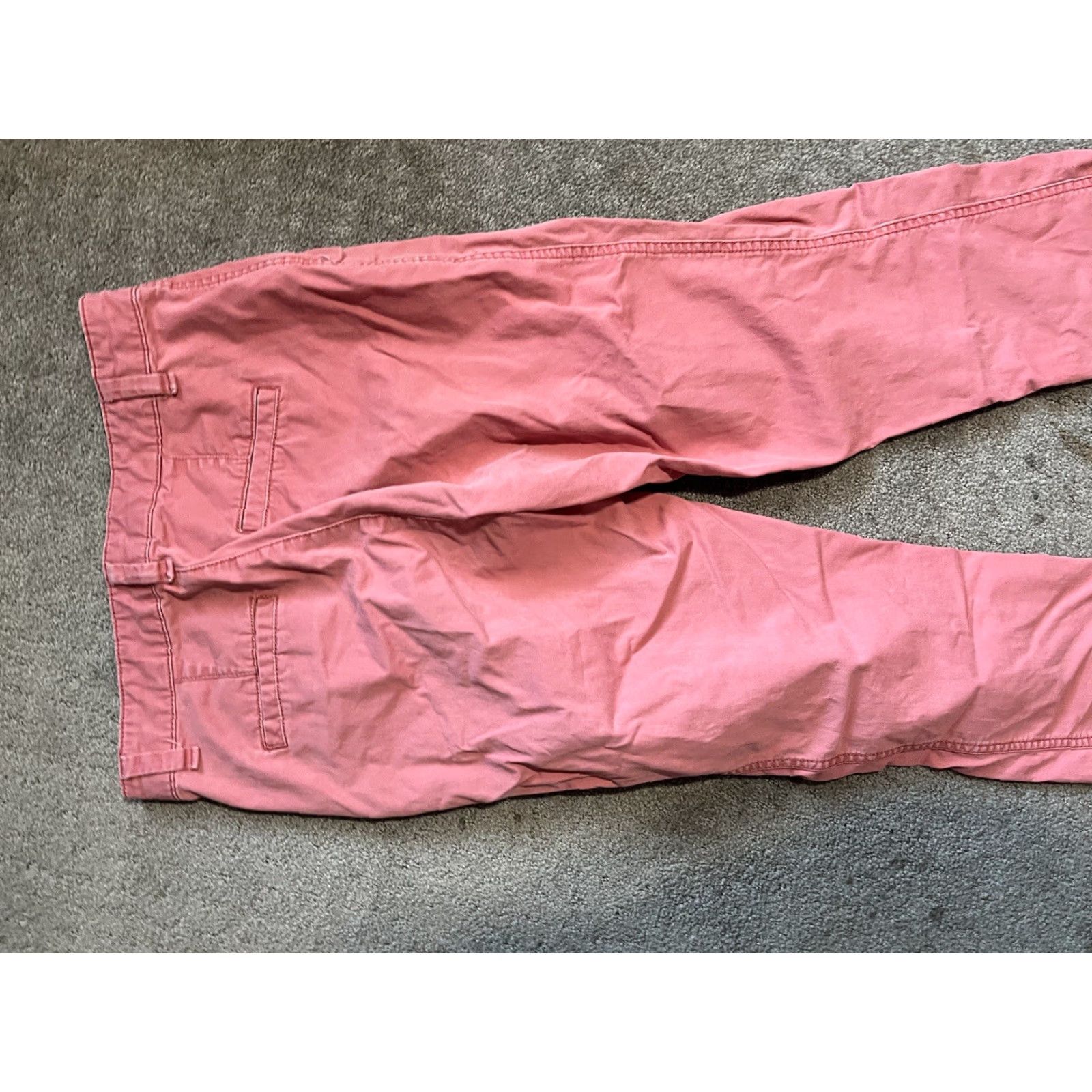 Gap Gap Pink Chino Pants Women 00 Regular Bootcut Stretch Distressed Girlfriend Button Zip Size 24" / US 00 / IT 34 - 4 Thumbnail