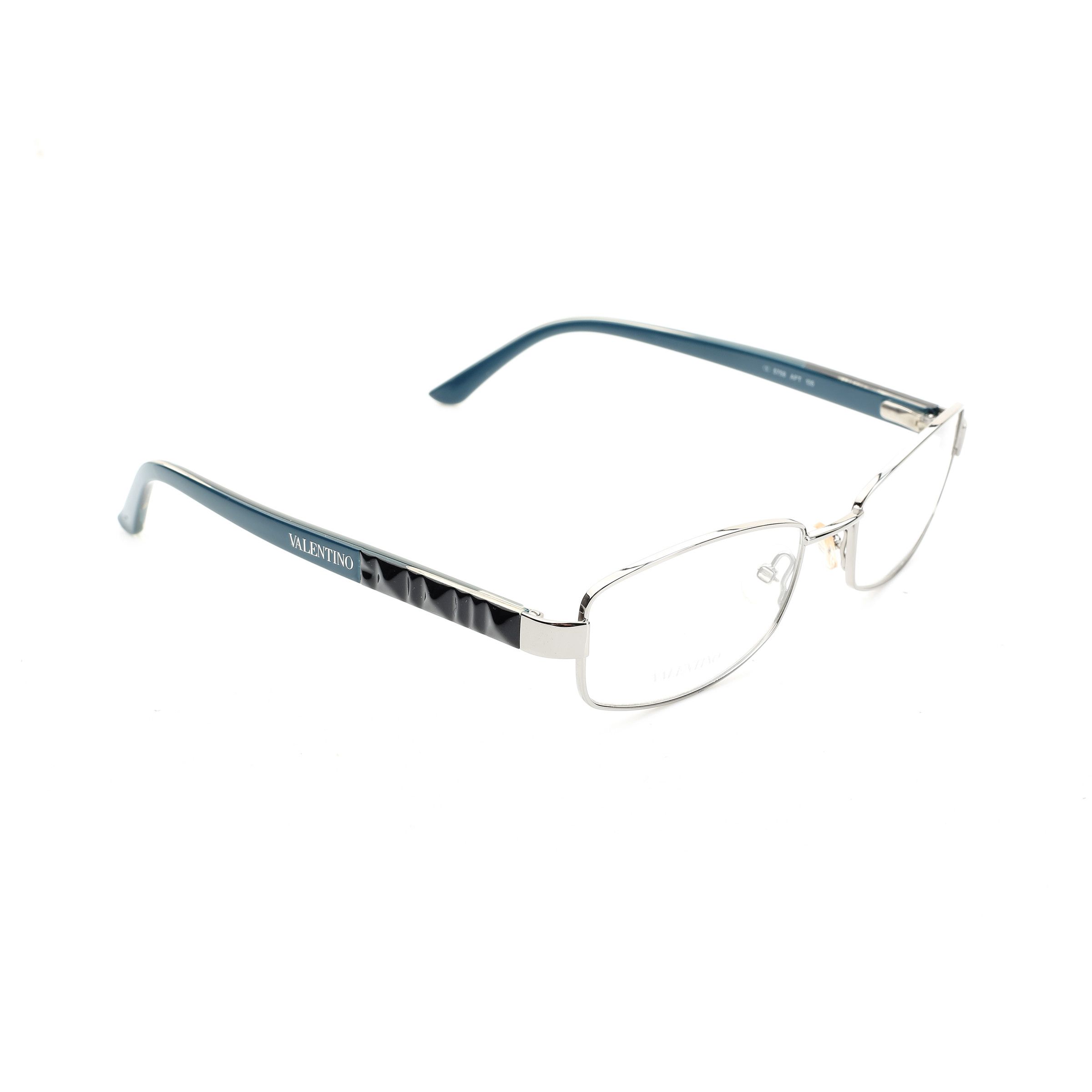 Valentino Valentino '90s Blue & Black Rectangular Glasses Size ONE SIZE - 1 Thumbnail