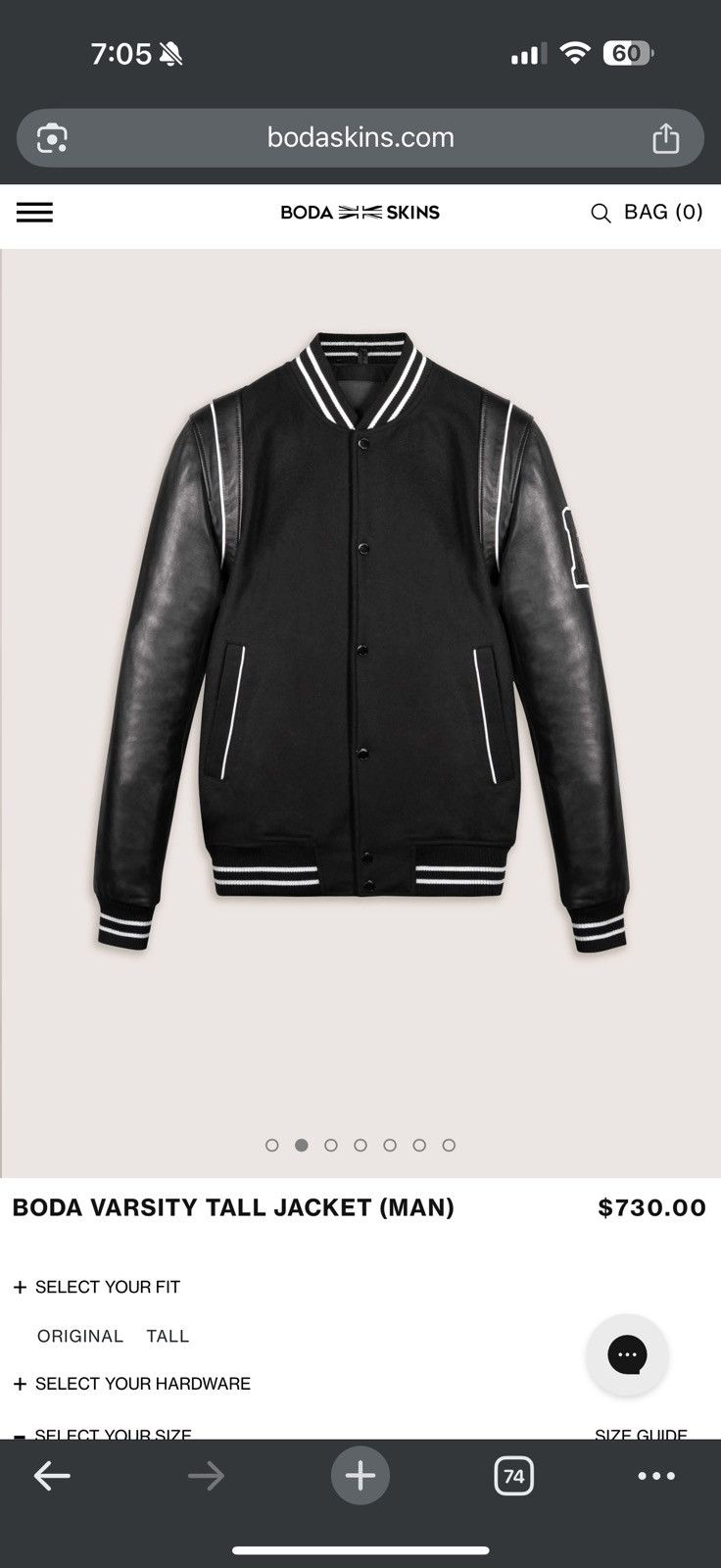 Boda Skins BODA VARSITY TALL JACKET (MAN) Size US L / EU 52-54 / 3 - 3 Thumbnail
