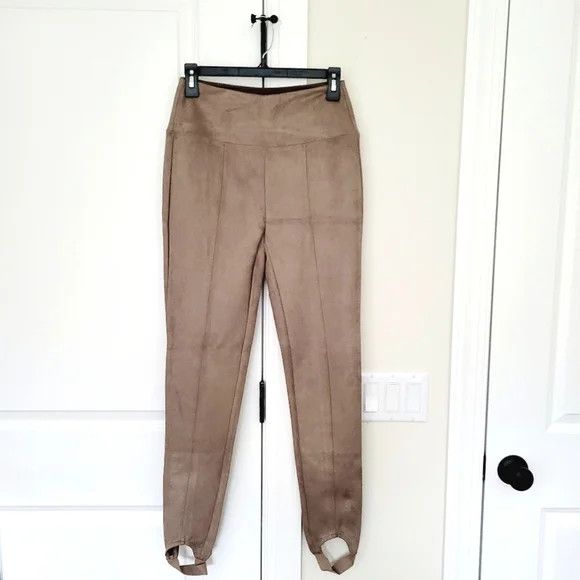 Boston Proper Faux Suede Stirrup Legging Fall Neutral Party Spring Travel Size 26" / US 2 / IT 38 - 5 Thumbnail