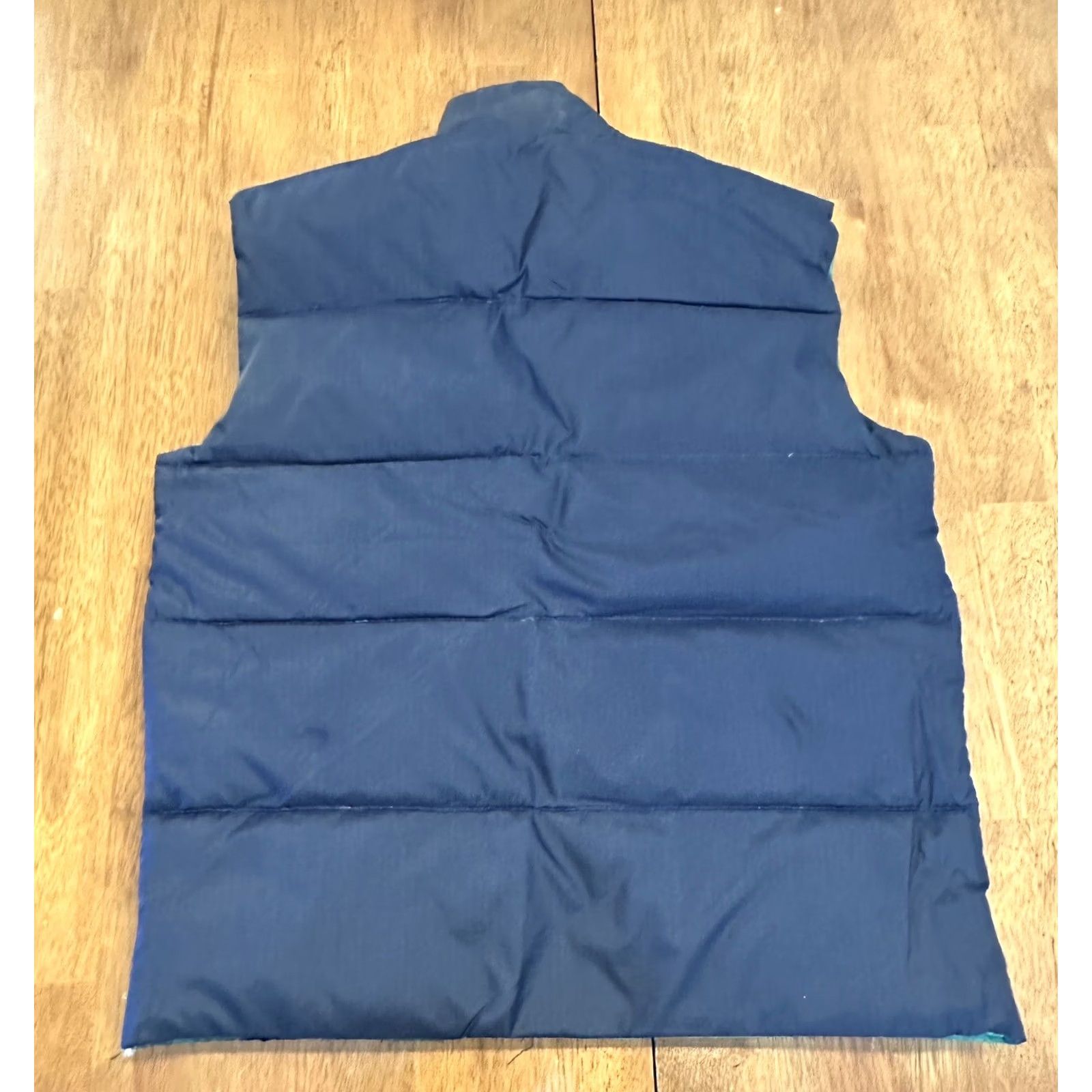Vintage VINTAGE Down Filled Puffer Vest Reversible Green Blue Small 80s Men Size US S / EU 44-46 / 1 - 4 Thumbnail