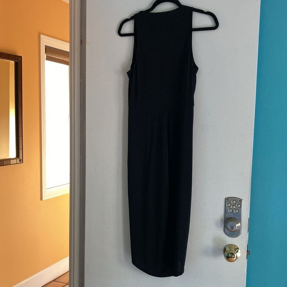 Mek Denim Blessed are the Meek Black Mya Dress Size 2 Sheer V-Neck Slim Sheath Size XS / US 0-2 / IT 36-38 - 16 Thumbnail