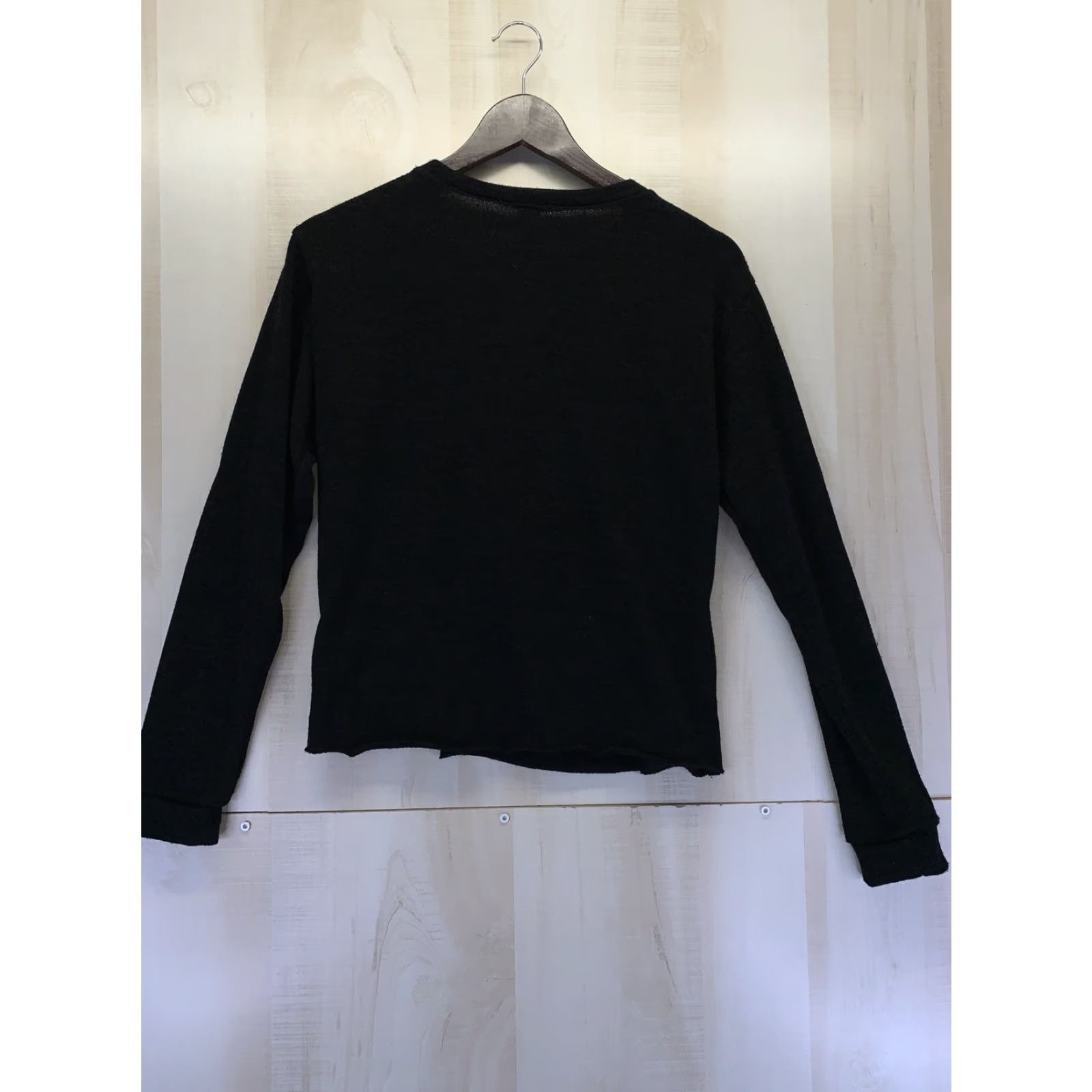 Vintage Windsor Womens Black Lace Up Front Raw Hem Knit Sweater Top NWT Size Small-5534 Size S / US 4 / IT 40 - 5 Thumbnail