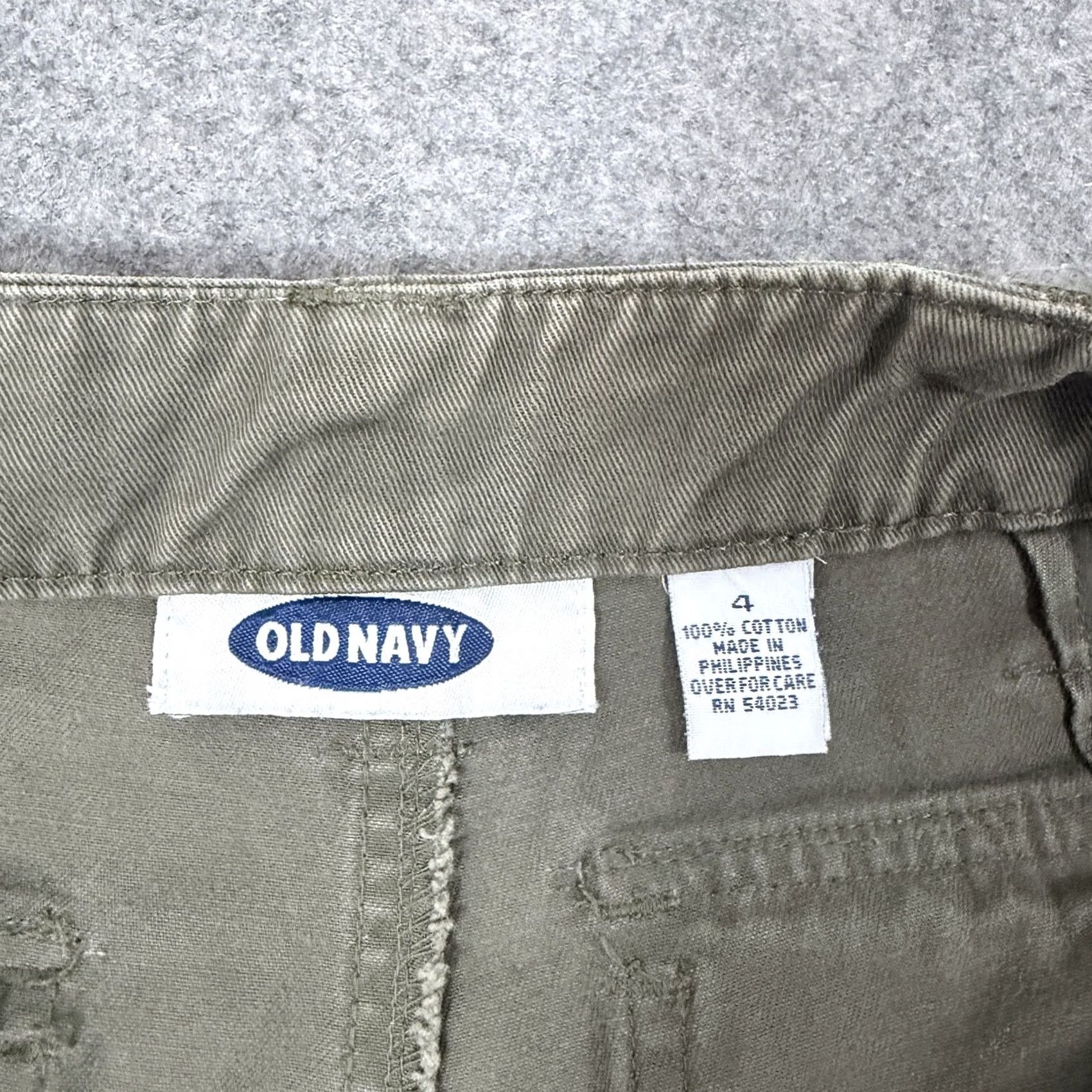 Old Navy Old Navy Casual Outdoor Pull-On Pants Women's Regular 4 Green Cotton Twill Pockets Relaxed Straight Khakis Modern 80s 90s USA Mens Girls Size 27" / US 4 / IT 40 - 5 Thumbnail