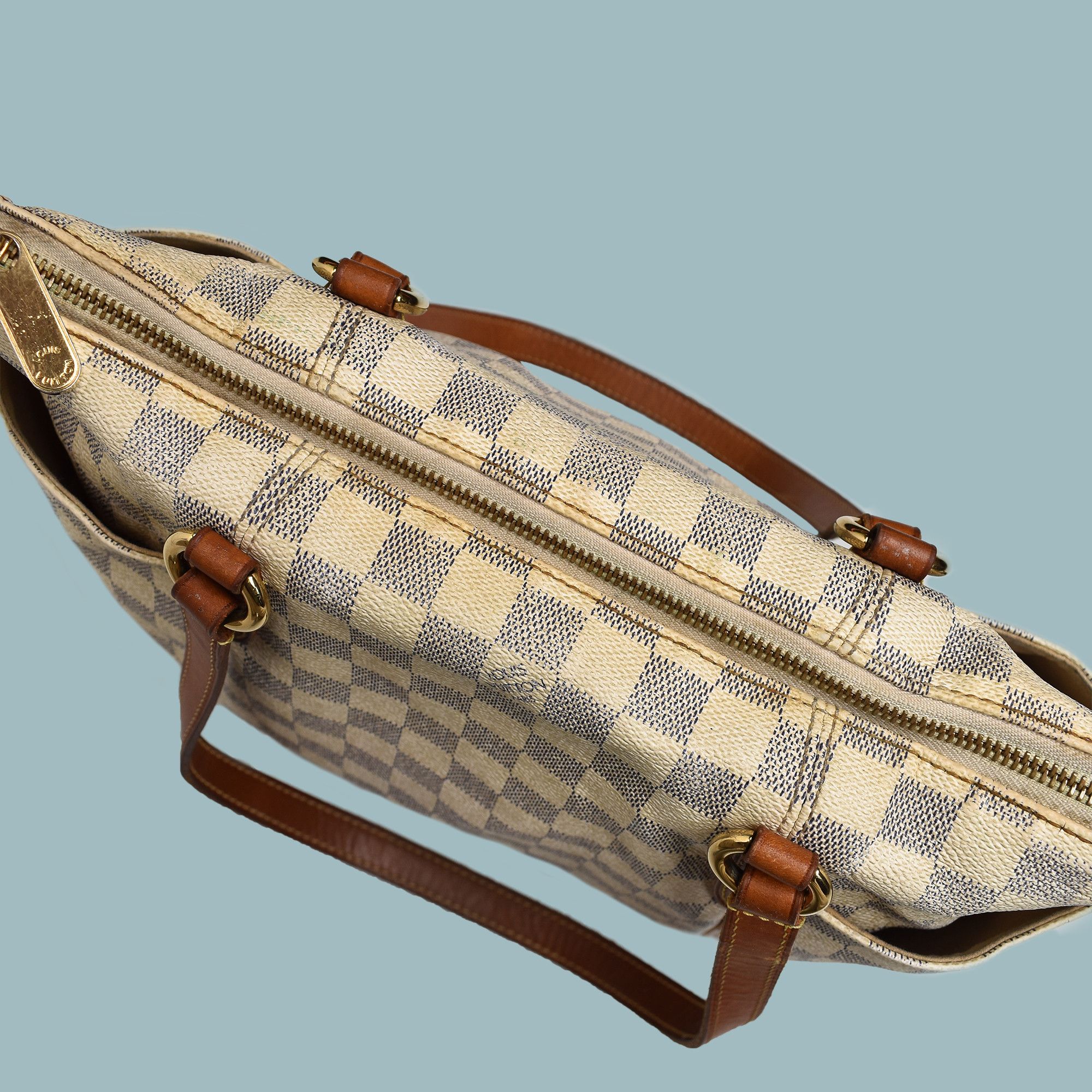 Louis Vuitton LOUIS VUITTON – Totally MM Bag Damier Azur Canvas Tote Size ONE SIZE - 15 Thumbnail