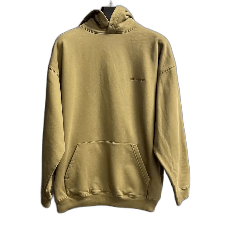 Balenciaga Balenciaga Khaki Hooded Sweatshirt Size L Size US L / EU 52-54 / 3 - 1 Thumbnail