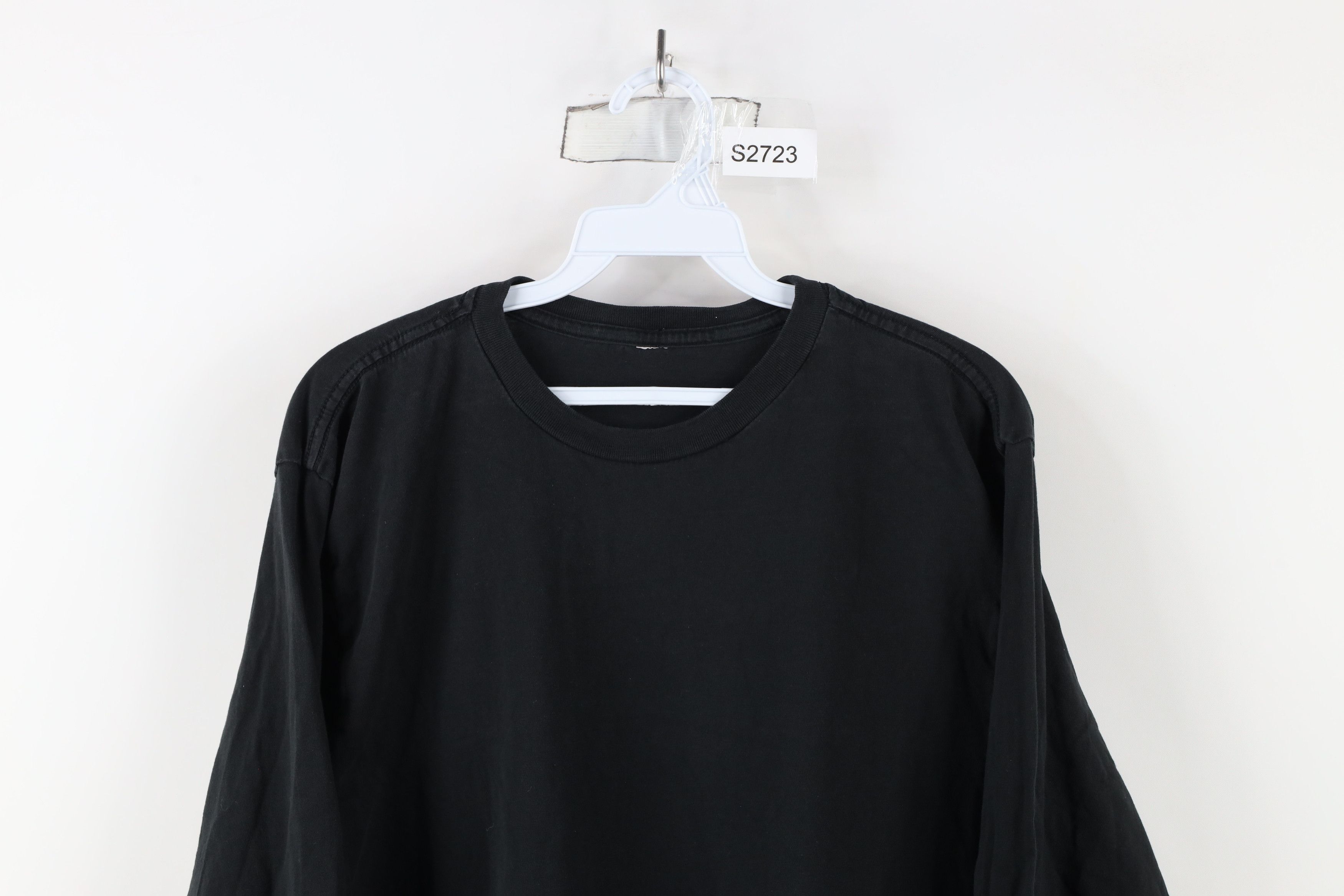 Vintage Vintage 90s Streetwear Long Sleeve T-Shirt Black Cotton Size US L / EU 52-54 / 3 - 2 Thumbnail
