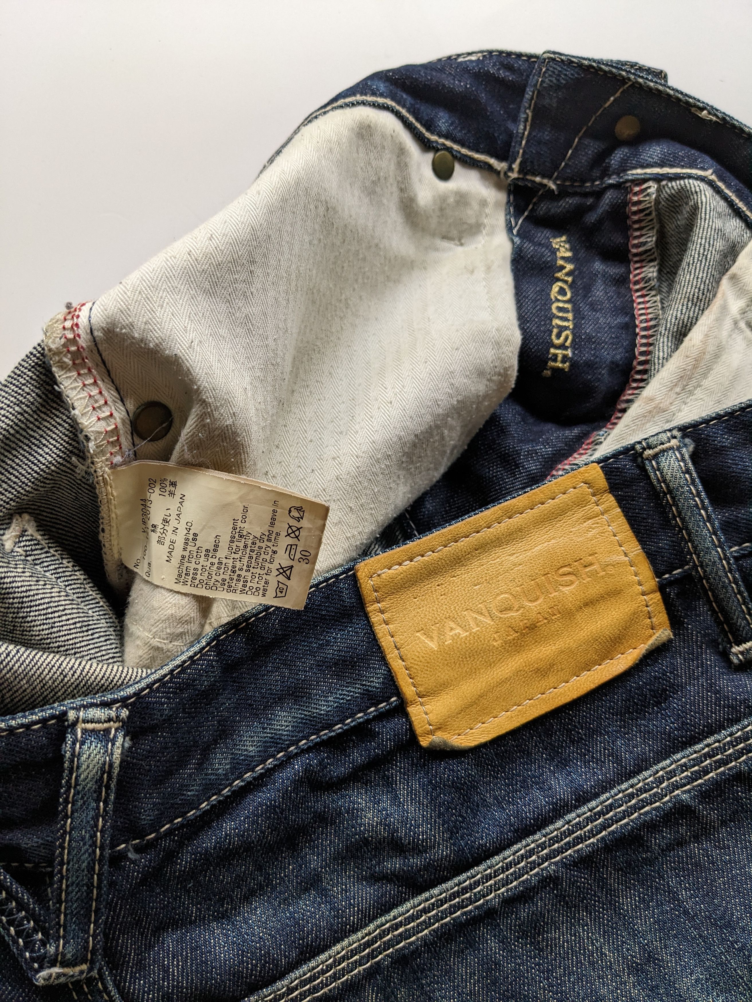 Japanese Brand × Jean × Vanquish Vanquish faded clawmark curve leg jeans Size US 33 - 6 Thumbnail