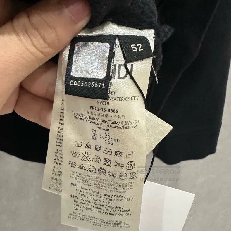 Fendi Fendi Black monster eye wool hooded pullover with drawstri Size US L / EU 52-54 / 3 - 5 Thumbnail