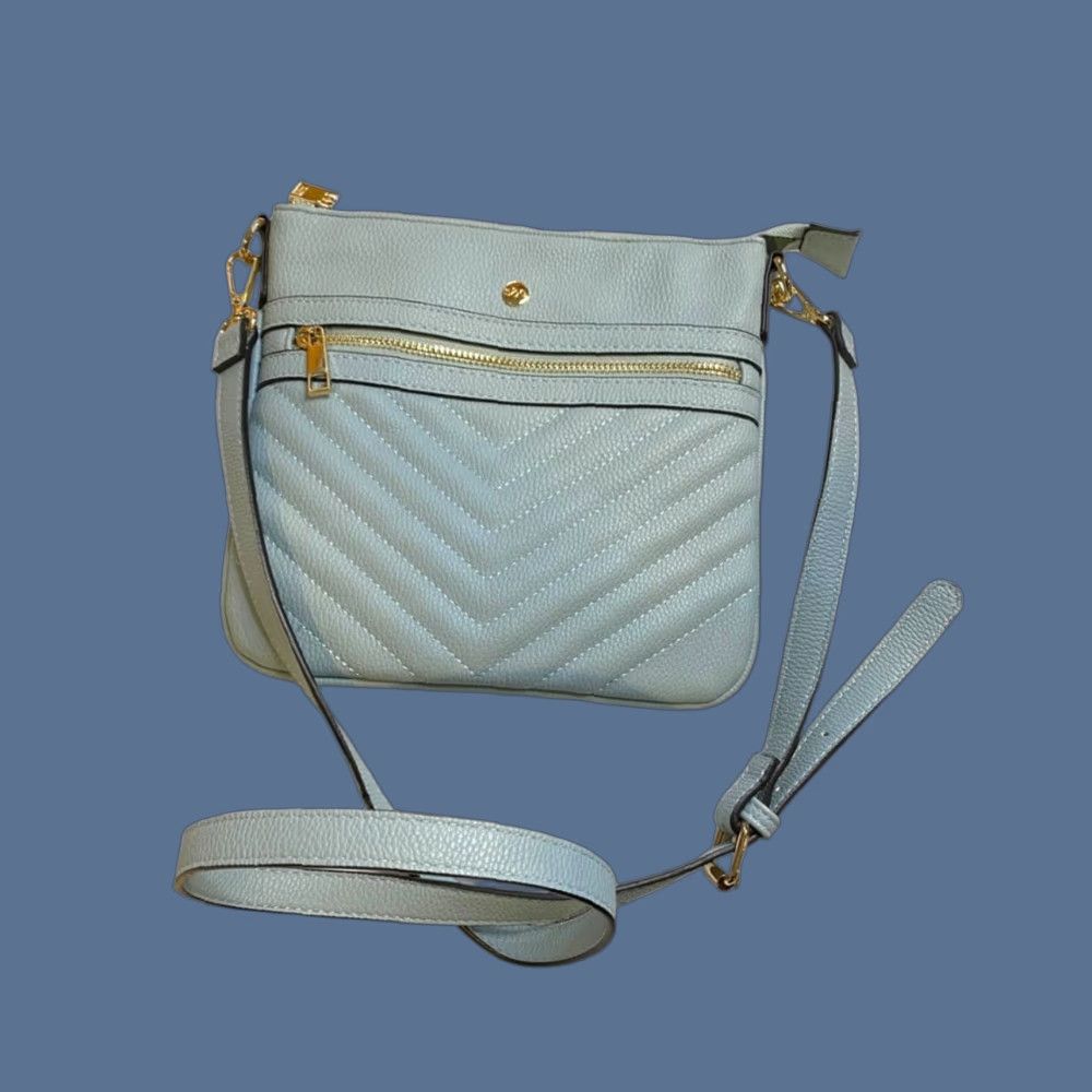 Vintage s&e Robins Egg Blue Vegan Leather Crossbody Bag Purse Handbag Womens Crossbody Bag Size ONE SIZE - 1 Thumbnail