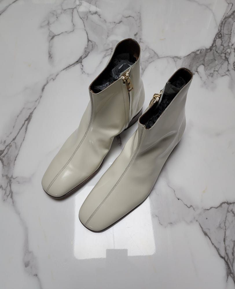 Tom Ford o1sm1stk0824 Zipper Detail Midrun Chelsea Boots in Ivory Size US 10 / EU 43 - 1 Thumbnail