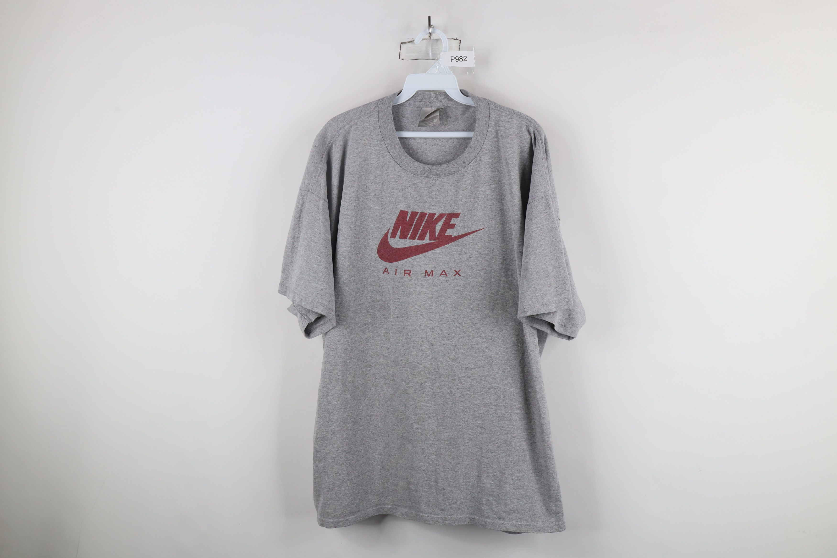 Nike × Vintage Vintage Nike Air Max Travis Scott Big Swoosh T-Shirt Gray Size US XXL / EU 58 / 5 - 1 Thumbnail