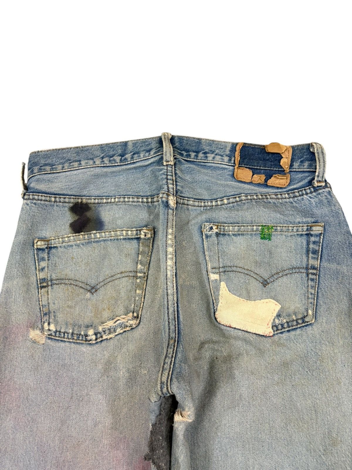 Levi's Vintage 70s Levis 501 Selvedge Hippie Baggy Jeans Button 524 Size US 33 - 8 Thumbnail