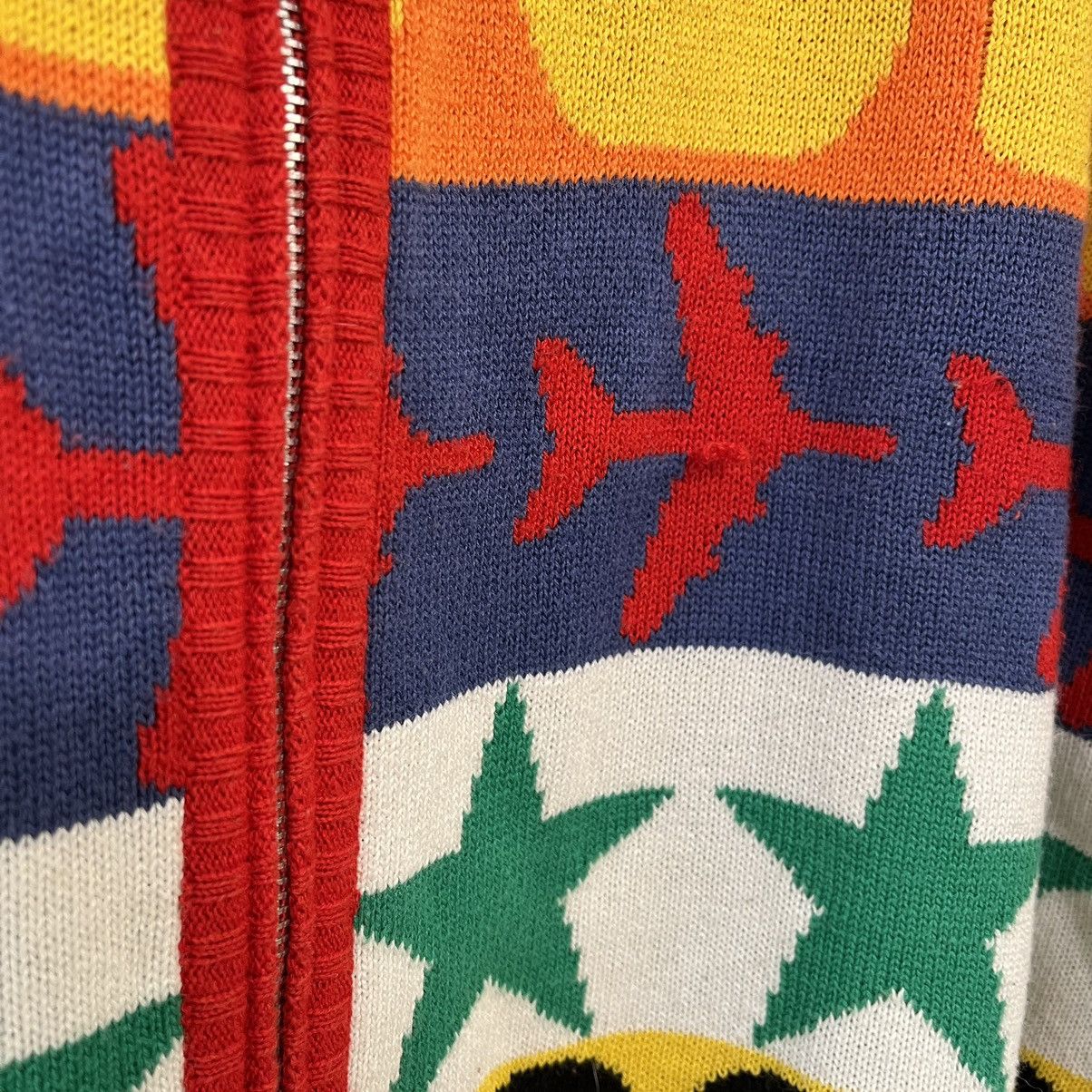 Walter Van Beirendonck W&LT Walter Van Beirendock 90's Logo Knit Zip Sweater Size US L / EU 52-54 / 3 - 7 Thumbnail