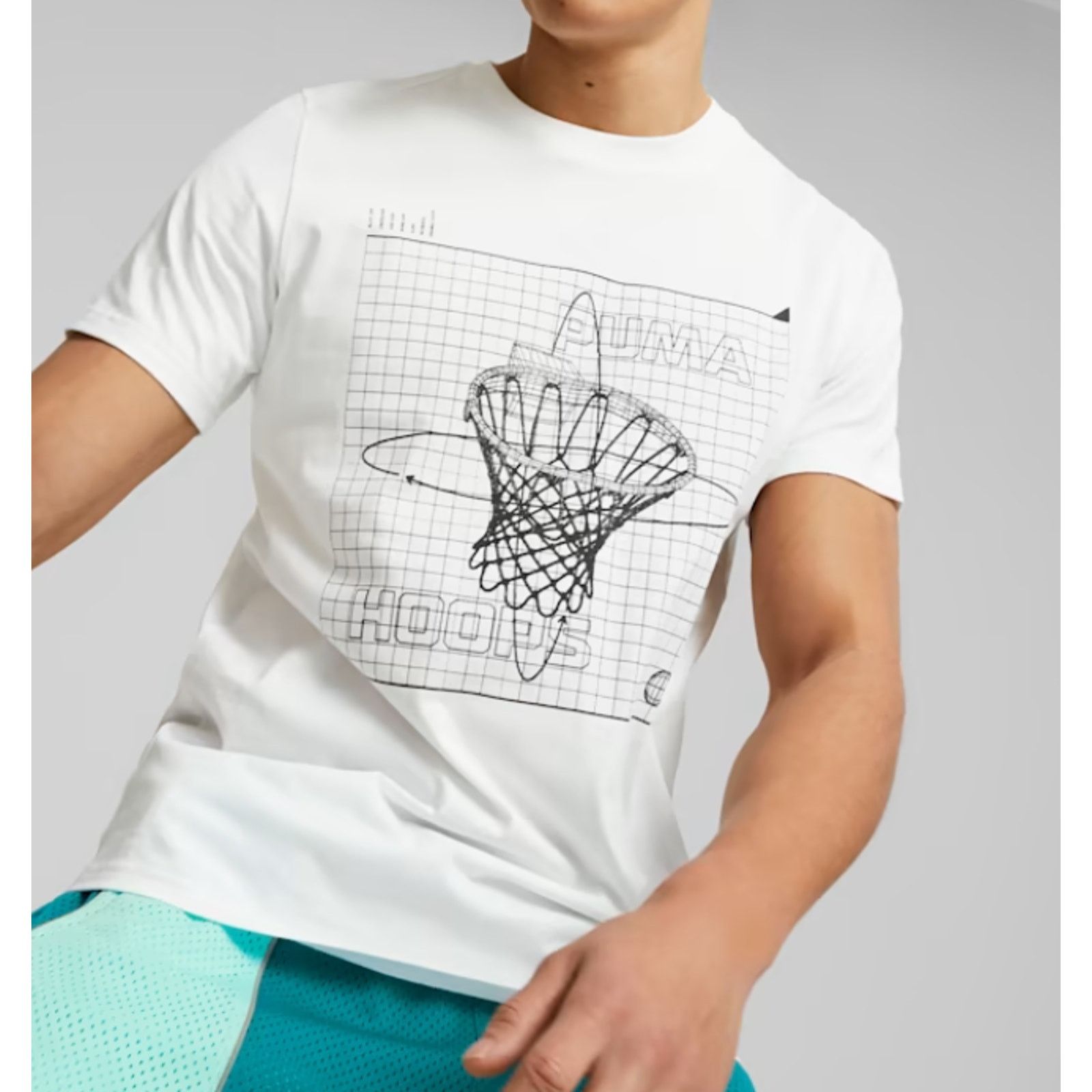 Puma Puma Clear Out 7 Tee Basketball Hoops White 538572-01 $35 LE Size US L / EU 52-54 / 3 - 5 Thumbnail