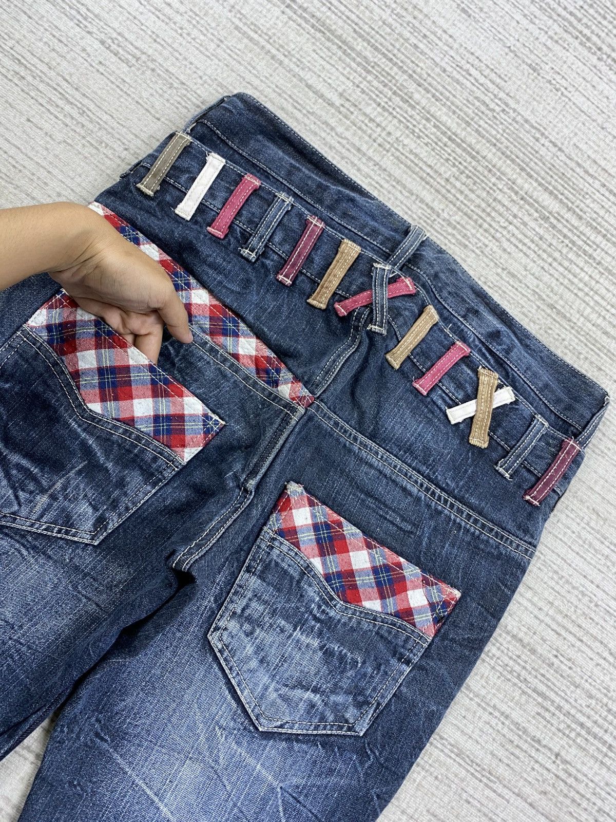 If Six Was Nine Vintage Roddle Japanese Brand Punk Double Waist Denim Pants Size US 31 - 12 Thumbnail