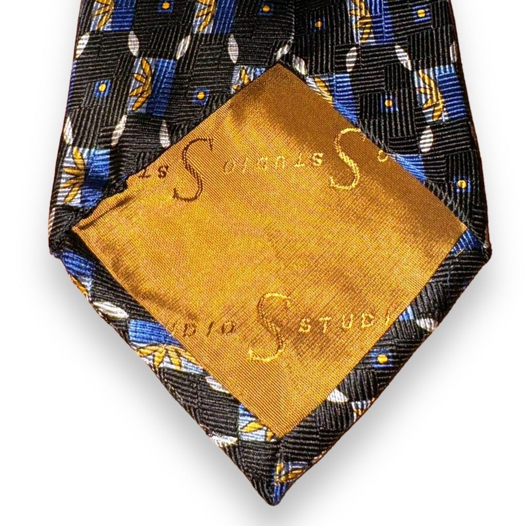 Robert Talbott Robert Talbott Studio Blue & Black Handmade in USA Tie Size ONE SIZE - 4 Thumbnail