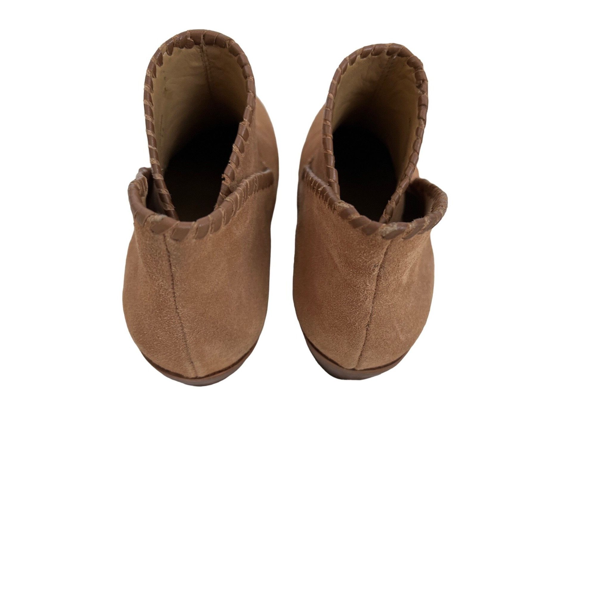 Jack Rogers Jack Rogers Camel Suede Ankle Booties Size US 7.5 / IT 37.5 - 3 Thumbnail