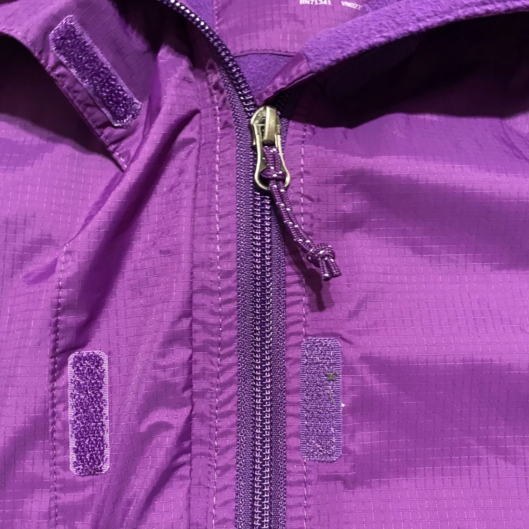 Vintage L.L. Bean Womens Jacket Medium Hooded Fleece Lined Nylon Full Zip Purple Outdoor Shirt Size M / US 6-8 / IT 42-44 - 6 Thumbnail