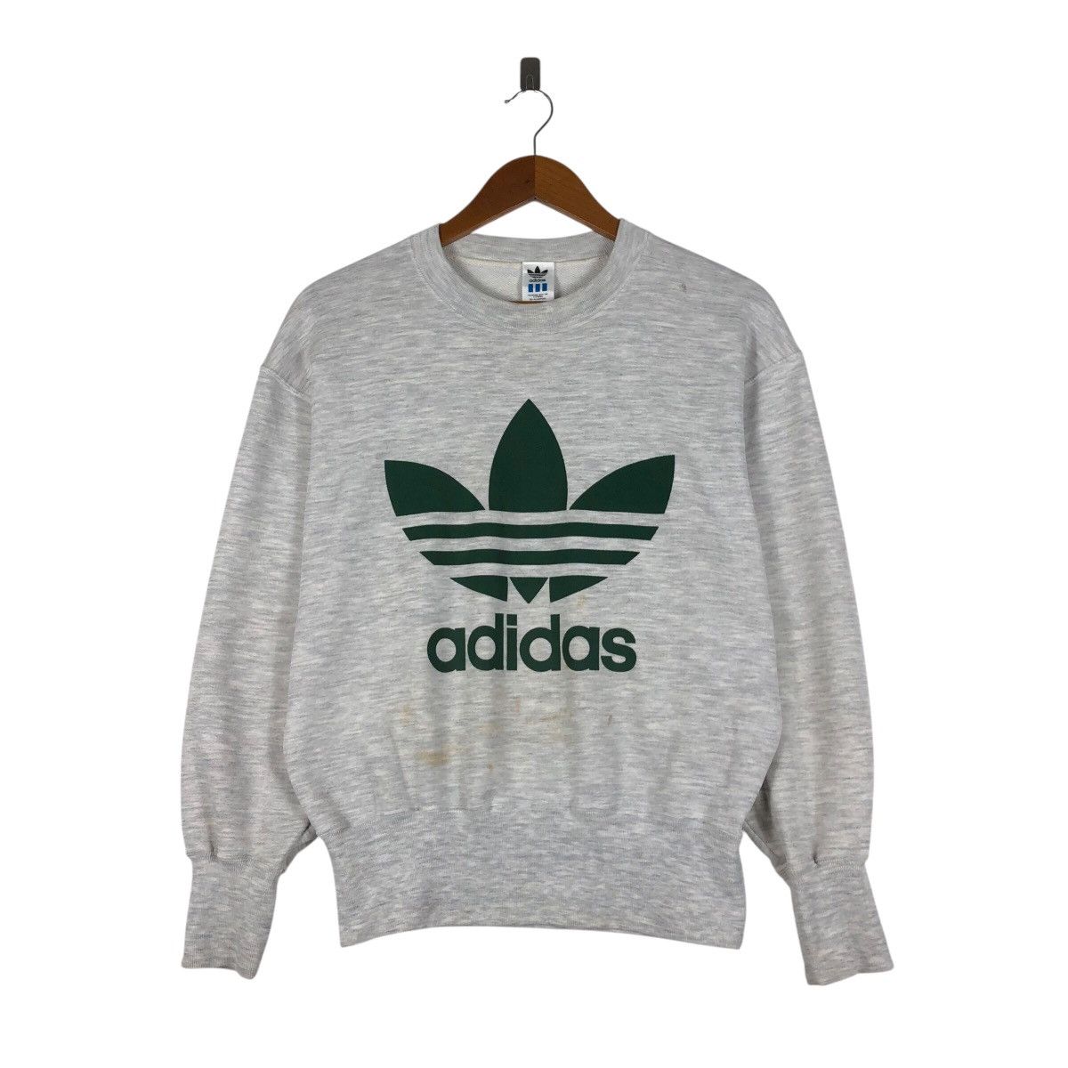 Adidas Adidas Vintage Trefoil Big Logo Crewneck Sweatshirt Size US L / EU 52-54 / 3 - 1 Thumbnail