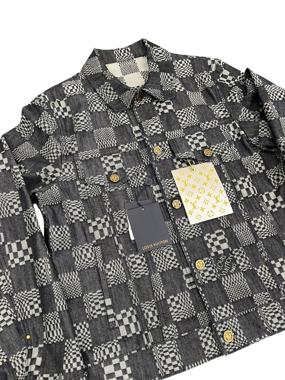 Louis Vuitton Louis Vuitton Damien Distorted Denim Jacket Size US M / EU 48-50 / 2 - 2 Thumbnail